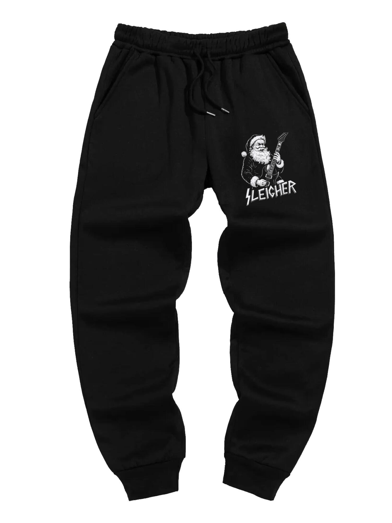 Singer Christmas, Rock Men's 260g polyester sweatpants - Image 2