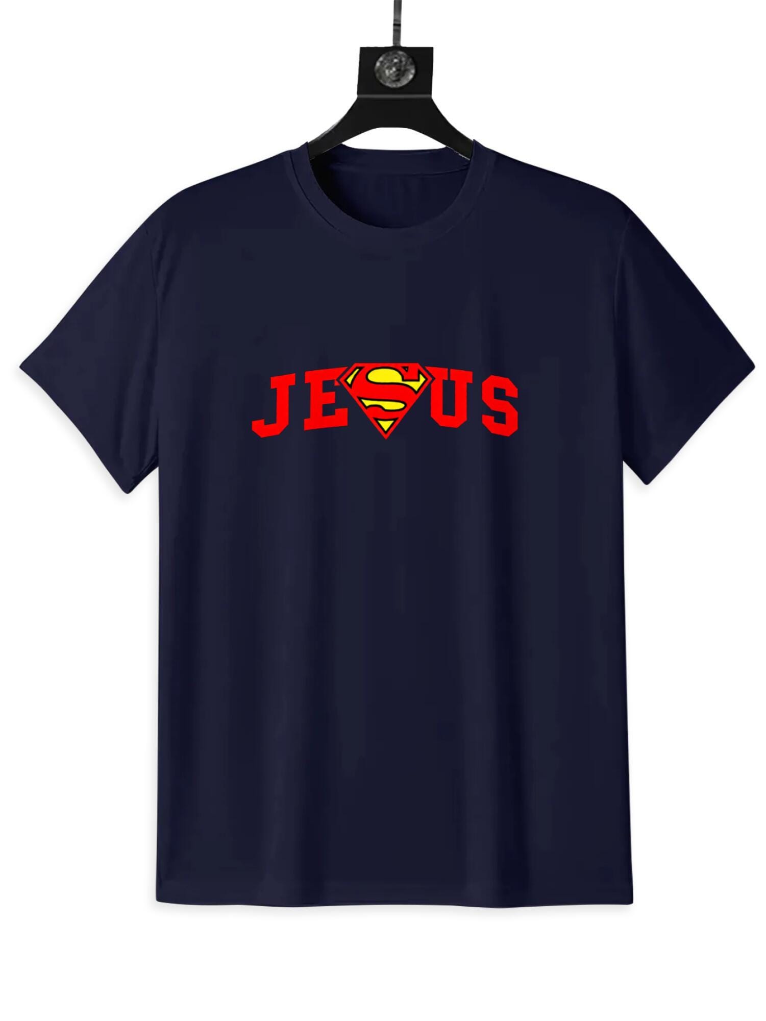 Jesus Super Man T-Shirt | Christian Superhero Faith Tee - Image 8