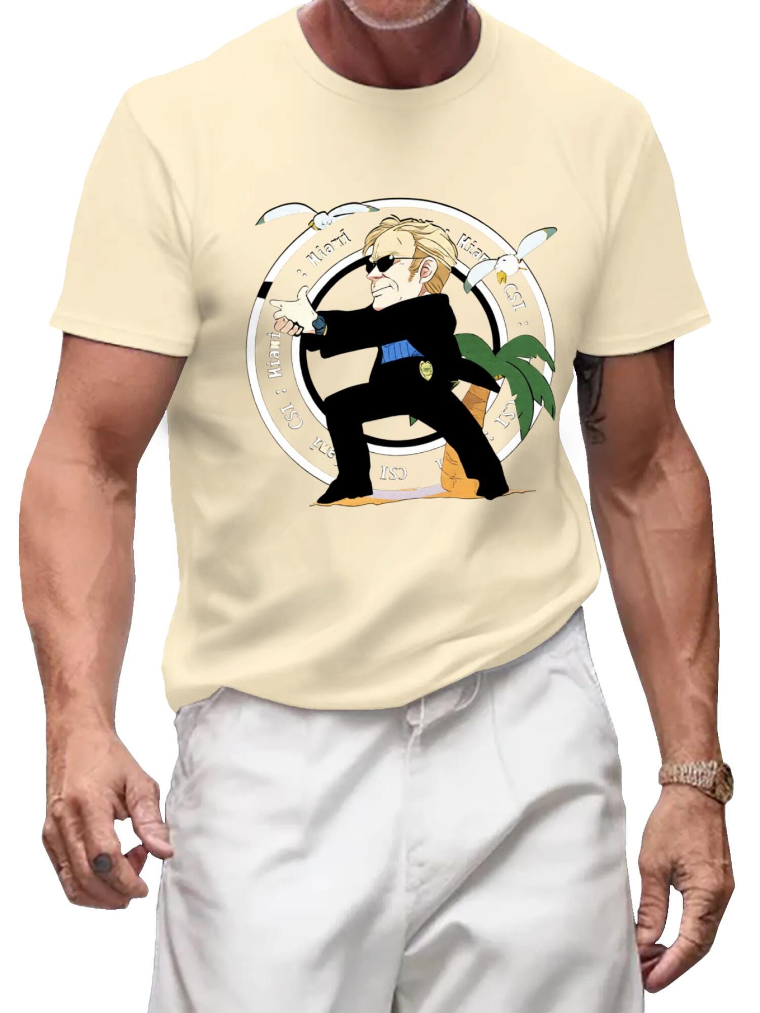 Horatio Caine CSI Miami T-Shirt | Cartoon Character Tee - Image 10