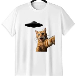 UFO Cat T-Shirt | Funny Alien Abduction Graphic Tee