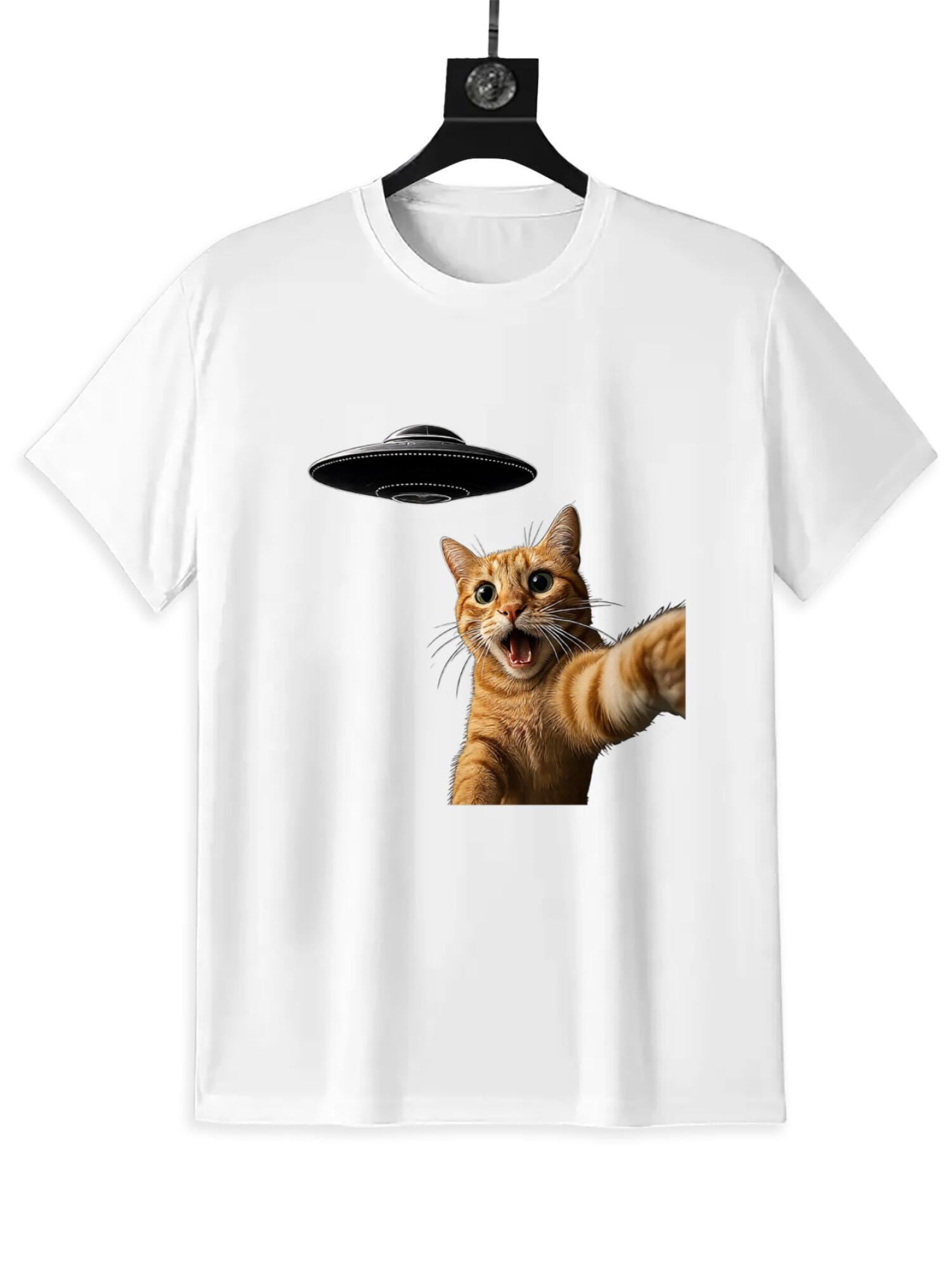 UFO Cat T-Shirt | Funny Alien Abduction Graphic Tee