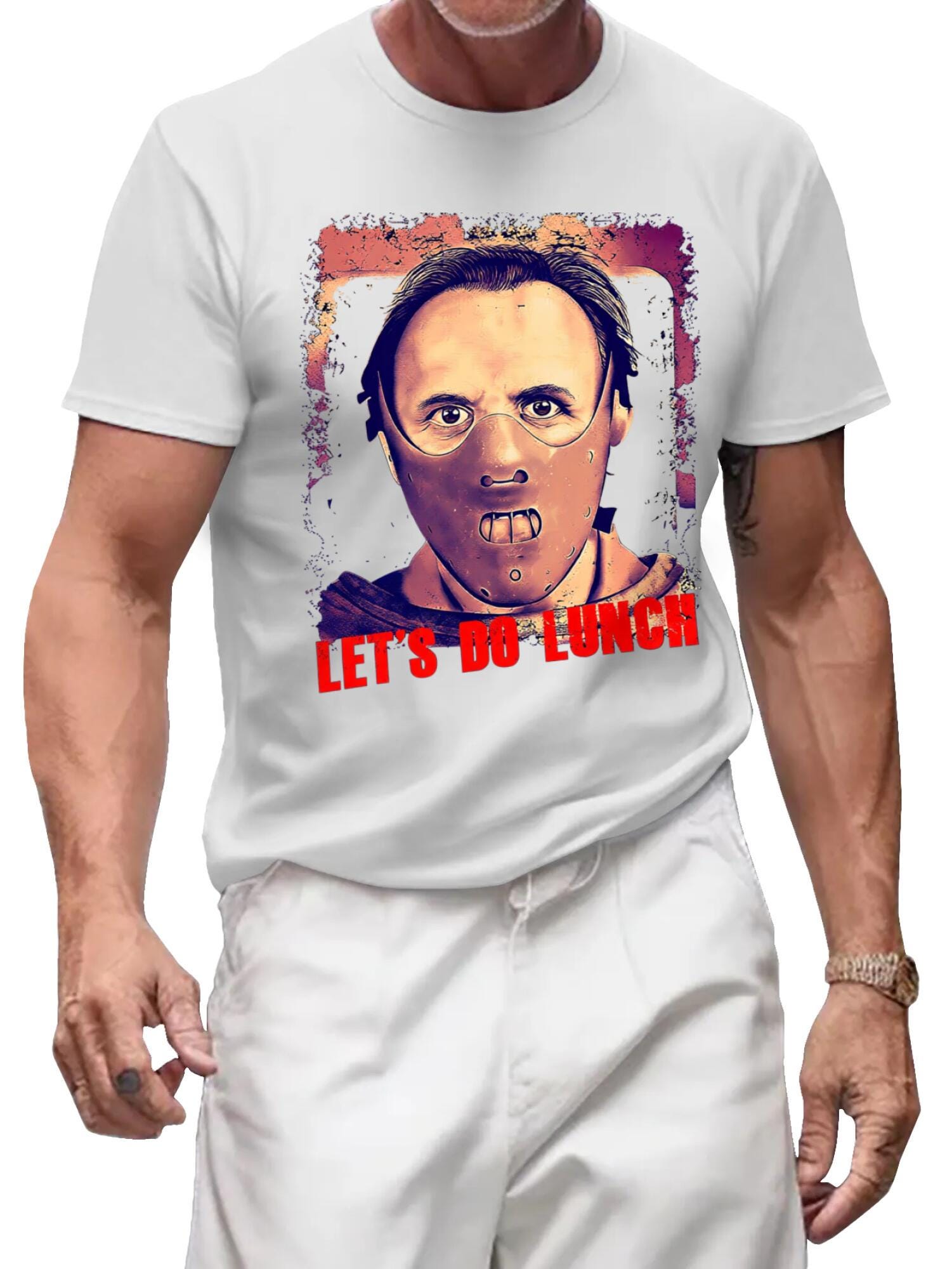 Hannibal Lecter T-Shirt | Silence of the Lambs Let's Do Lunch Tee - Image 2