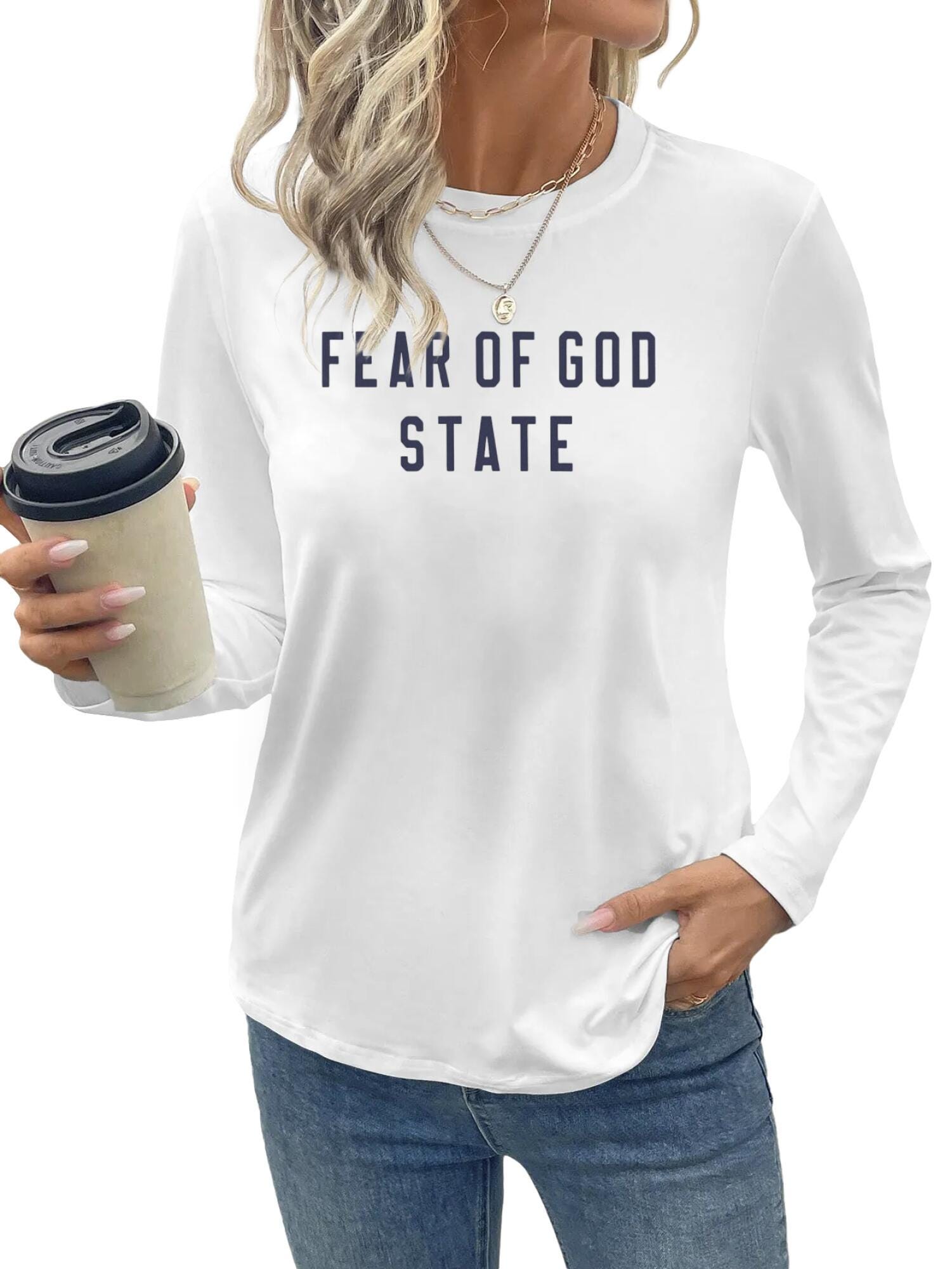 Fear of God State Women's T-Shirt | California Faith Inspired Tee - Image 2