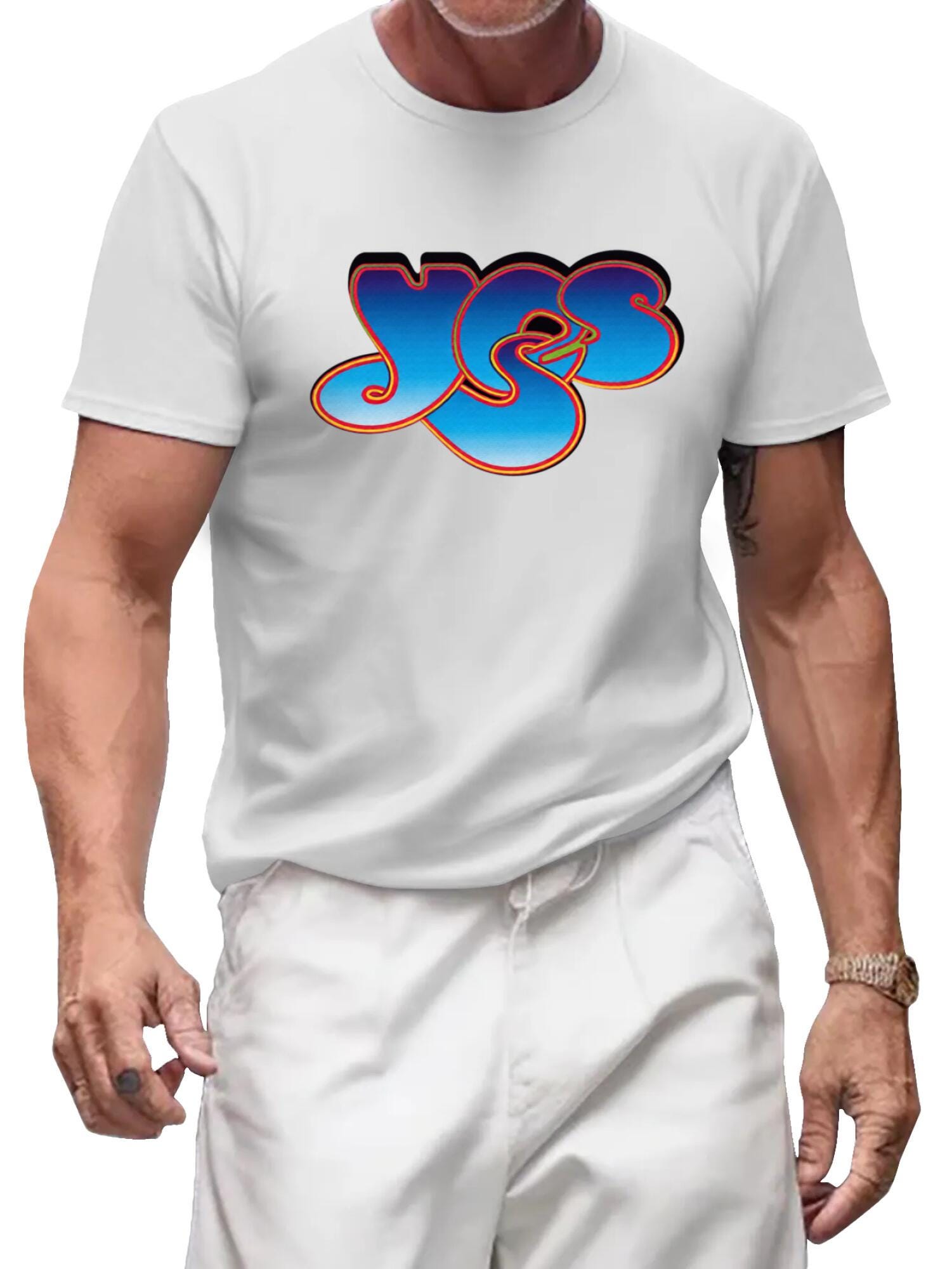 Yes Logo T-Shirt | Classic Blue Graphic Tee, S-4XL - Image 3