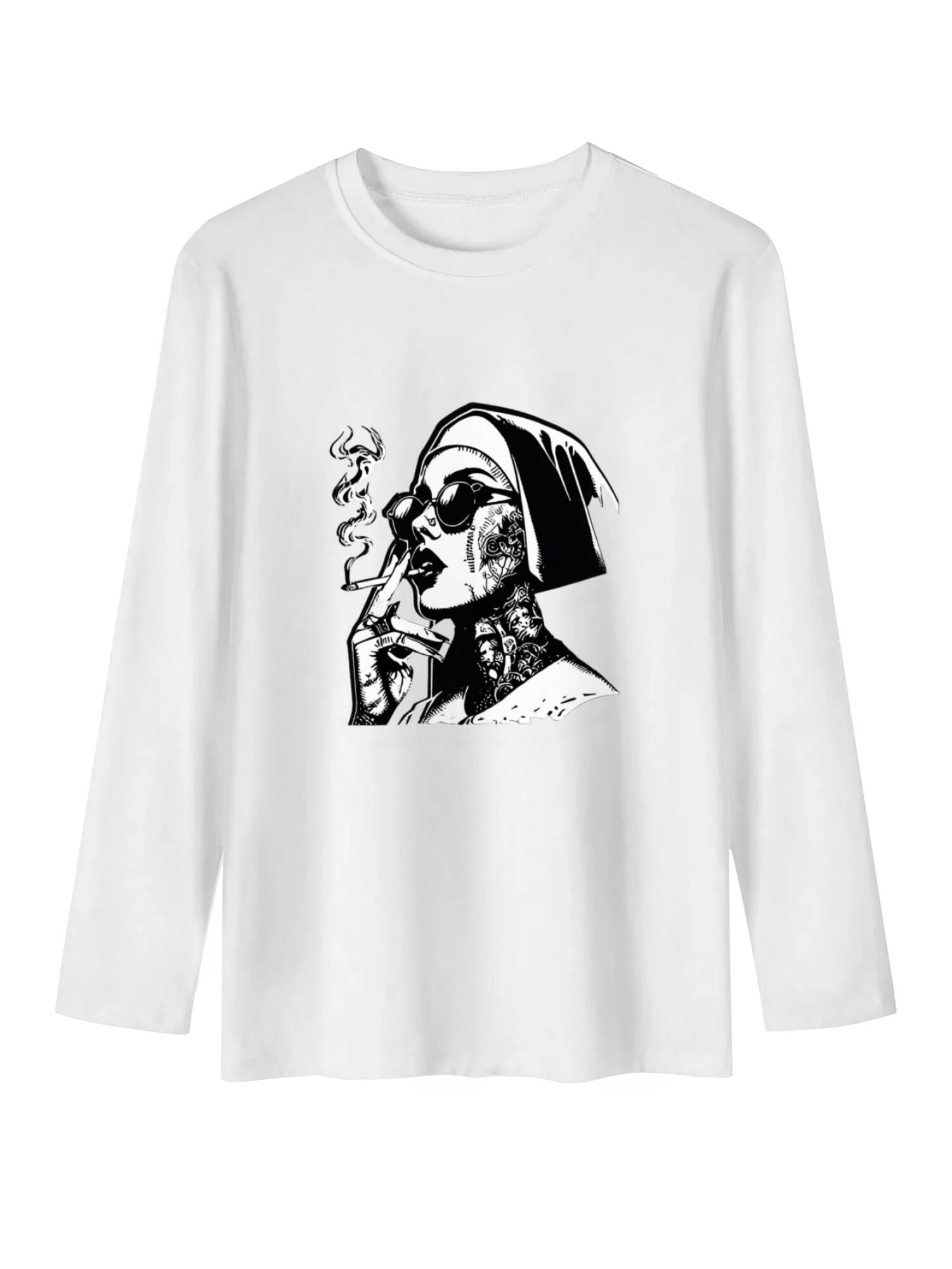 Unholy Nun T-Shirt | Retro Baphomet Graphic Tee - Image 3
