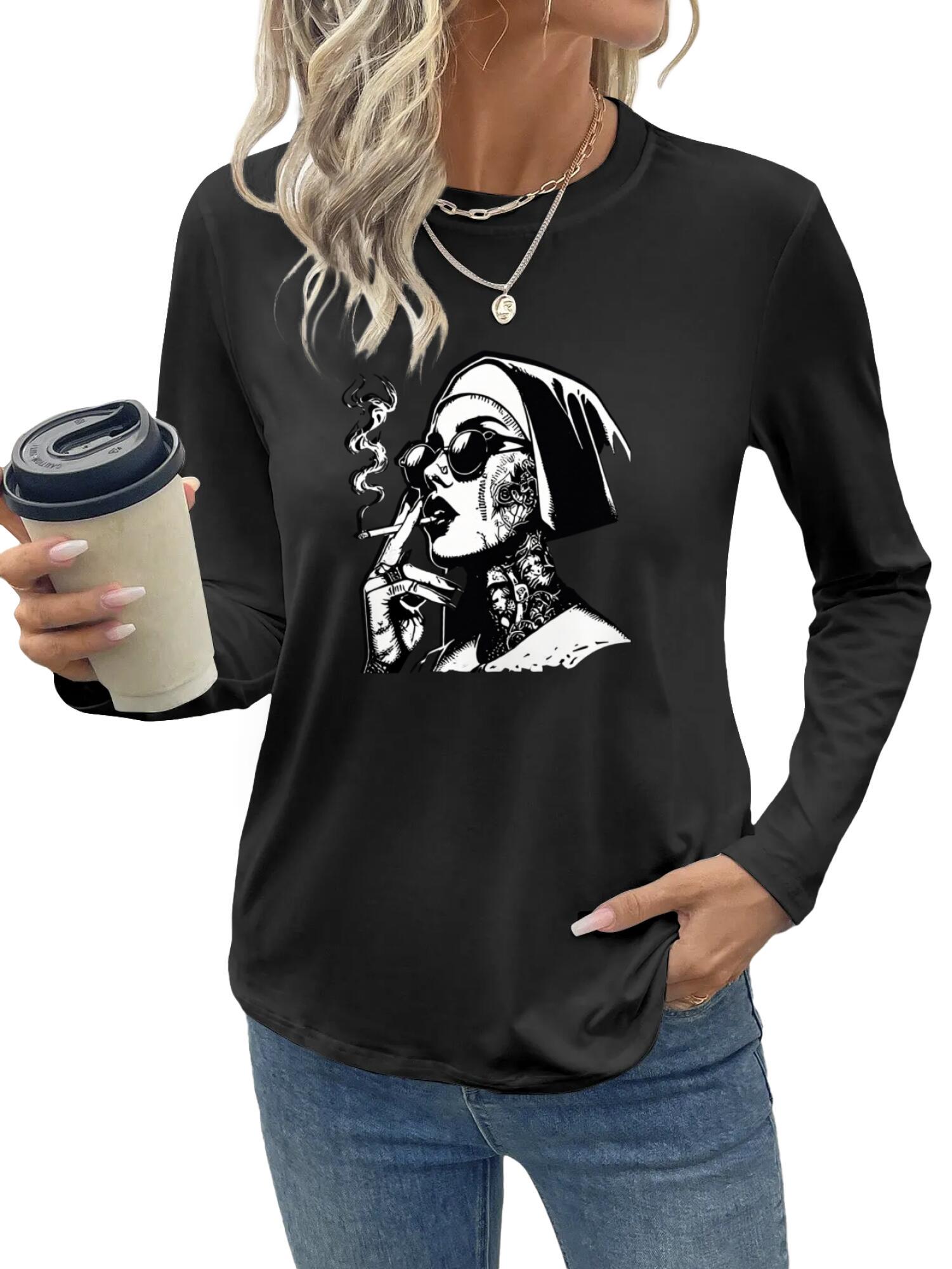 Unholy Nun T-Shirt | Retro Baphomet Graphic Tee - Image 8