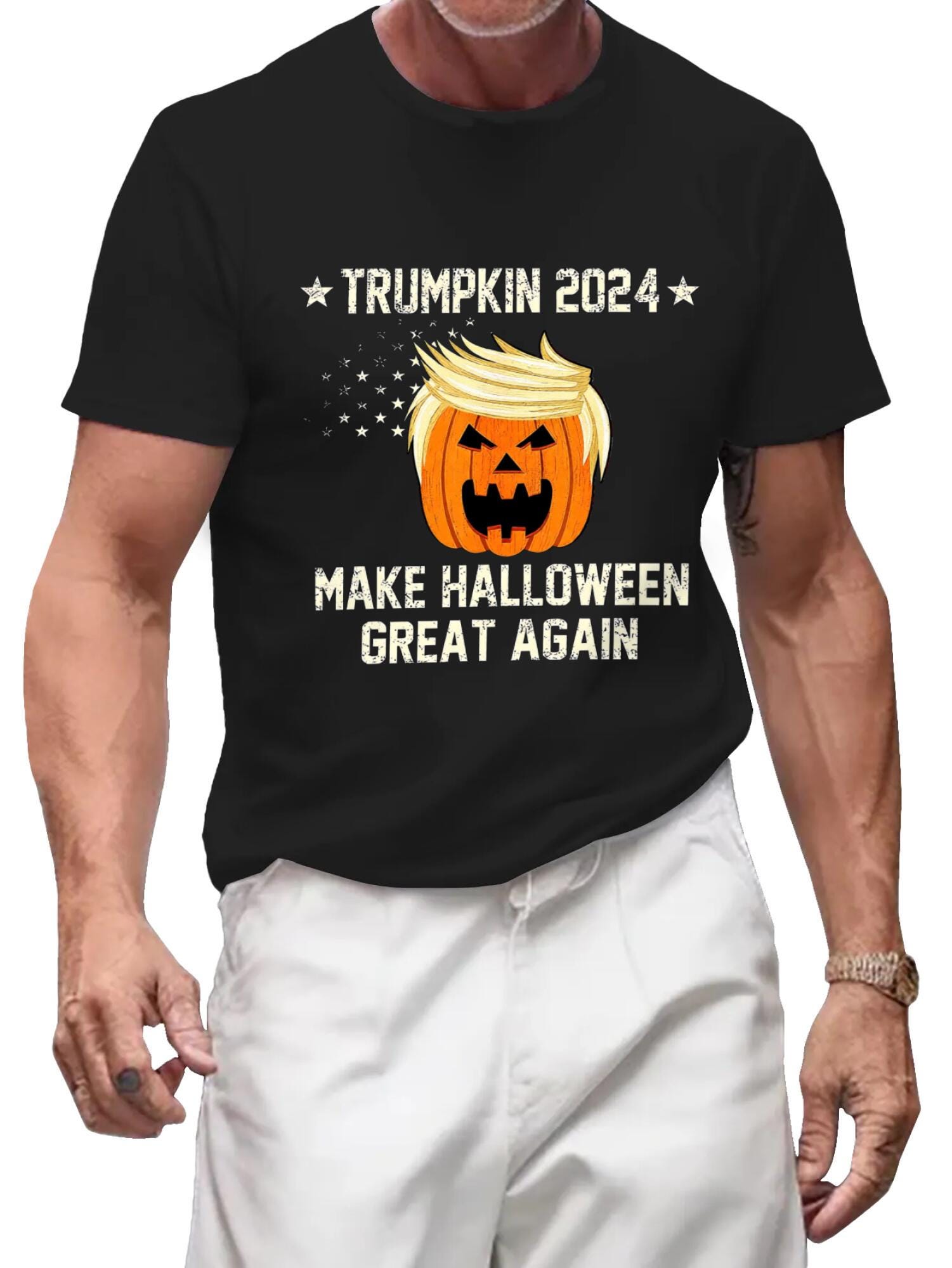 Trumpkin 2024 Halloween T-Shirt | Funny Political Pumpkin Tee - Image 2