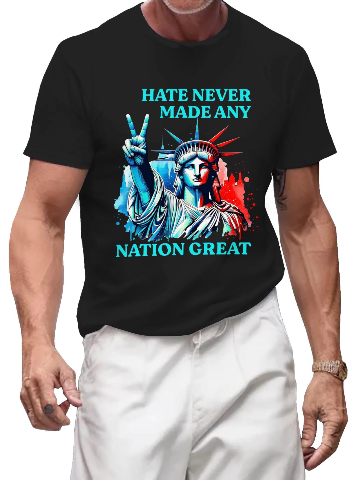 Statue of Liberty Graphic T-Shirt | Political Expression Tee - Image 9