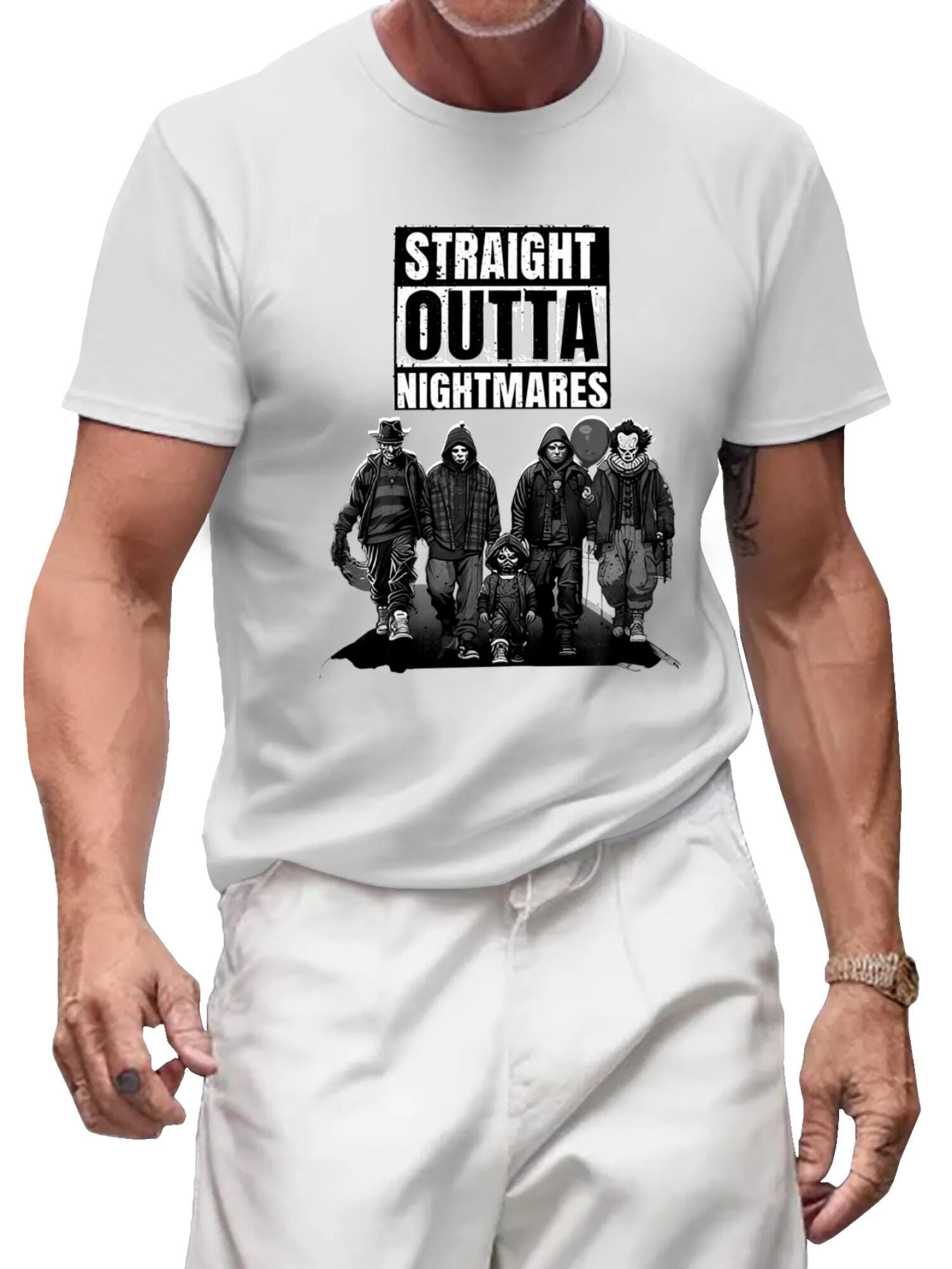 Straight Halloween Magic T-Shirt | Spooky Night Theme Tee - Image 2