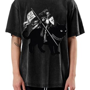 Medieval Knight Cat T-Shirt | Renaissance Faire Meme Tee