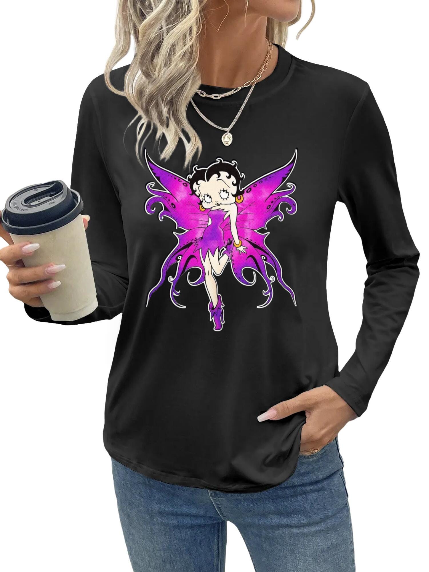 Betty Boop Magical Fairy T-Shirt | Vintage Cartoon Fantasy Tee - Image 6