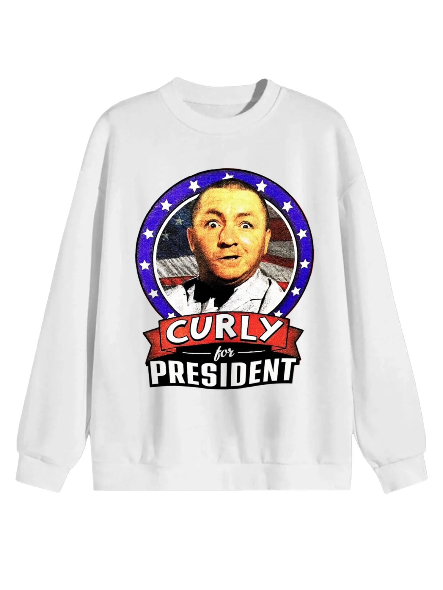 Sweathshirt --Three Stooges--CURLY FOR PRESIDENT - Image 3