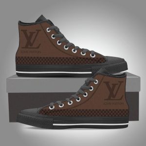 Vintage Brown Checkered Canvas Luxury Style