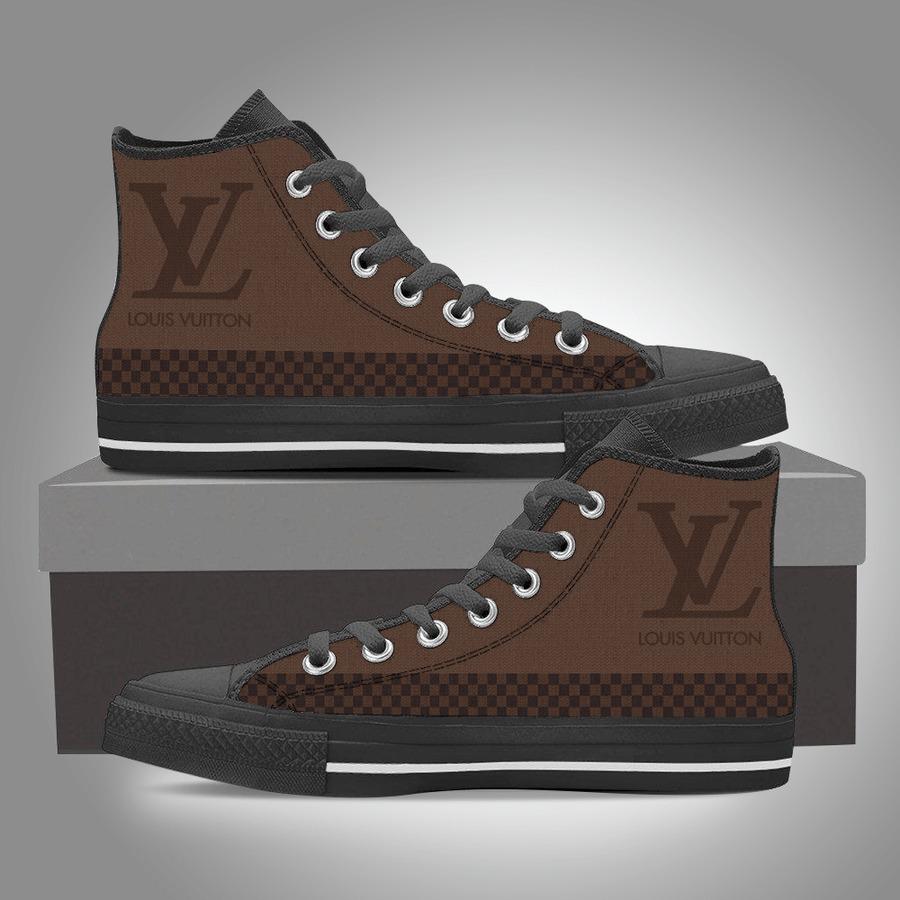 Vintage Brown Checkered Canvas Luxury Style