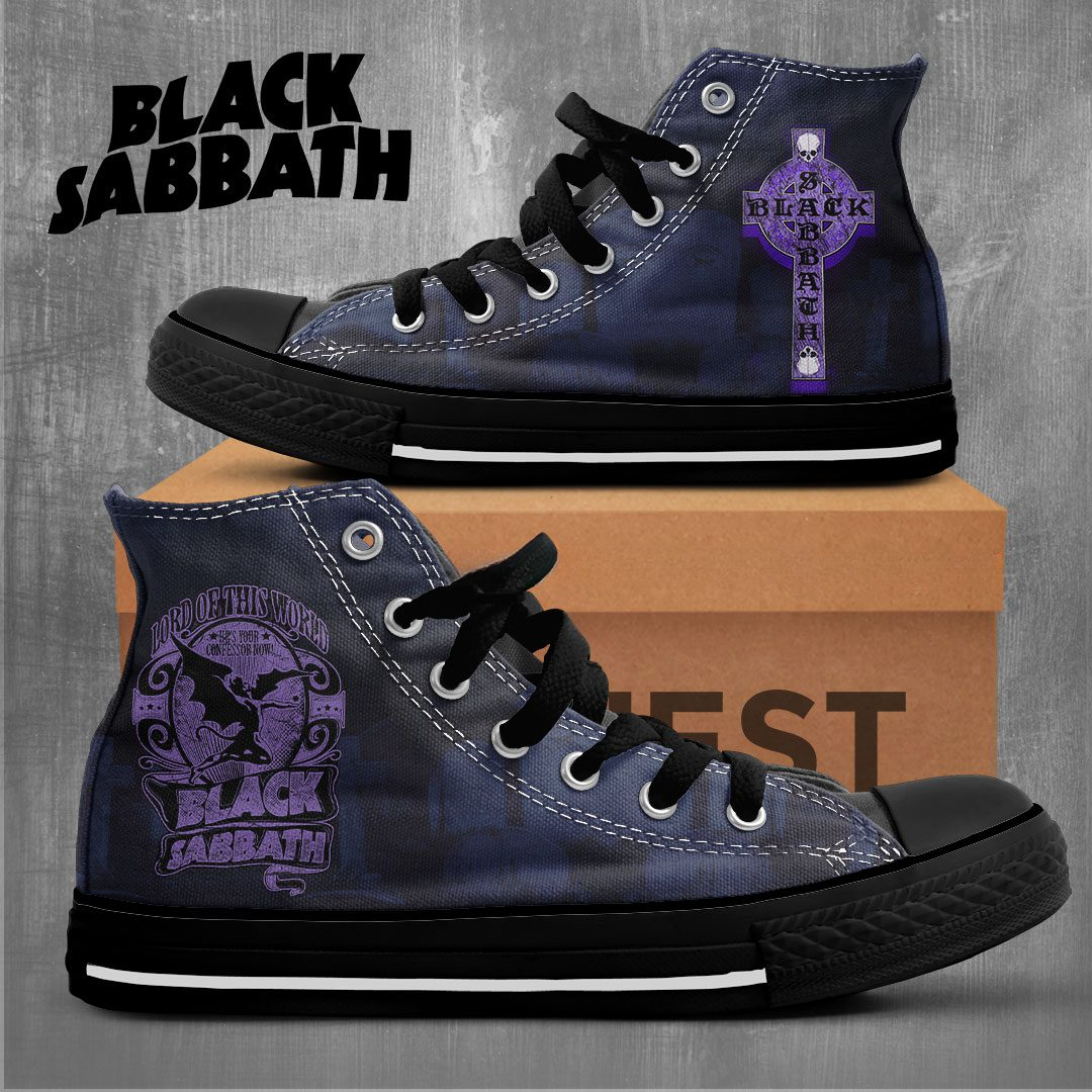 Design Black Sabbath band Gothic Top Sneakers
