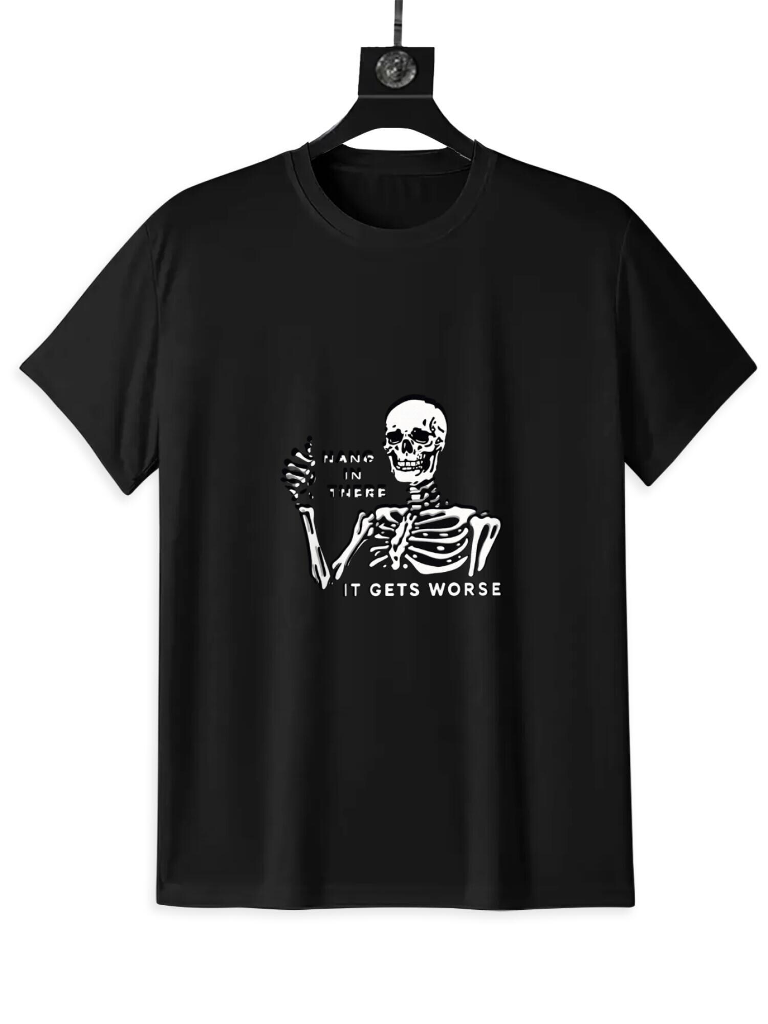 Funny Skeleton T-Shirt | Dark Humor Gothic Graphic Tee