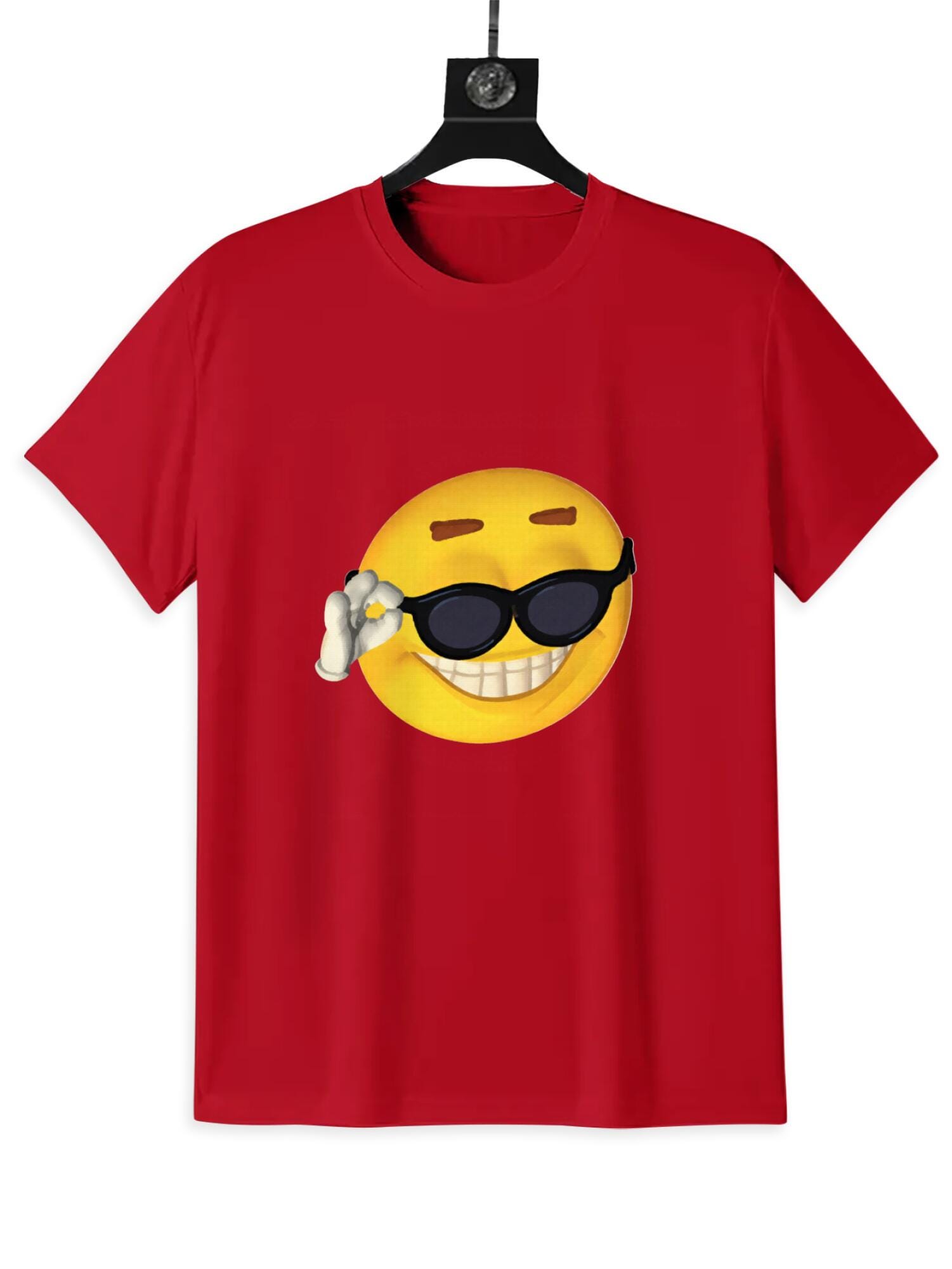 Cool Sunglasses Emoji T-Shirt | Meme Graphic Smiley Tee - Image 4