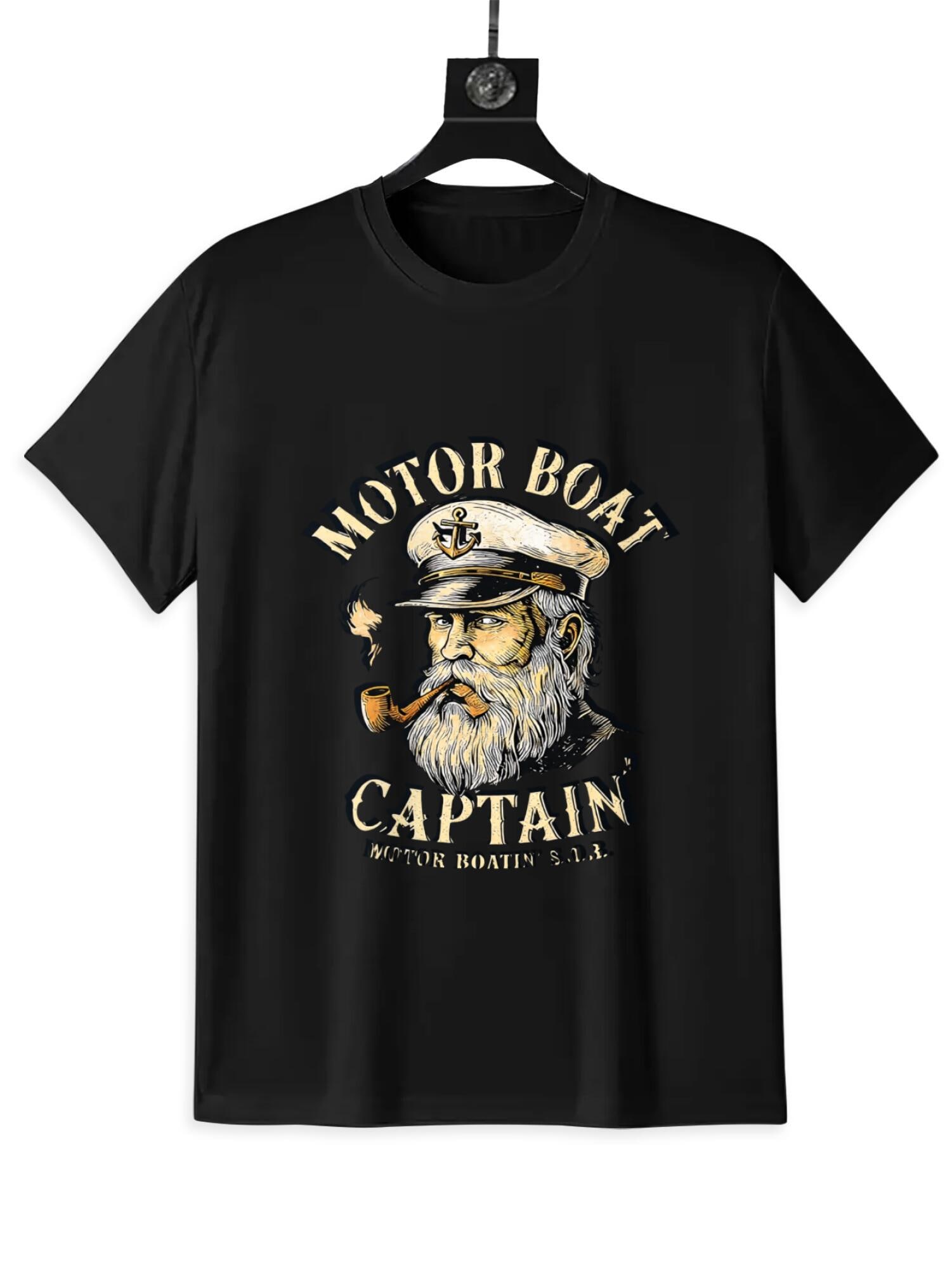 Vintage Motor Boat Captain T-Shirt | Nautical Graphic Tee
