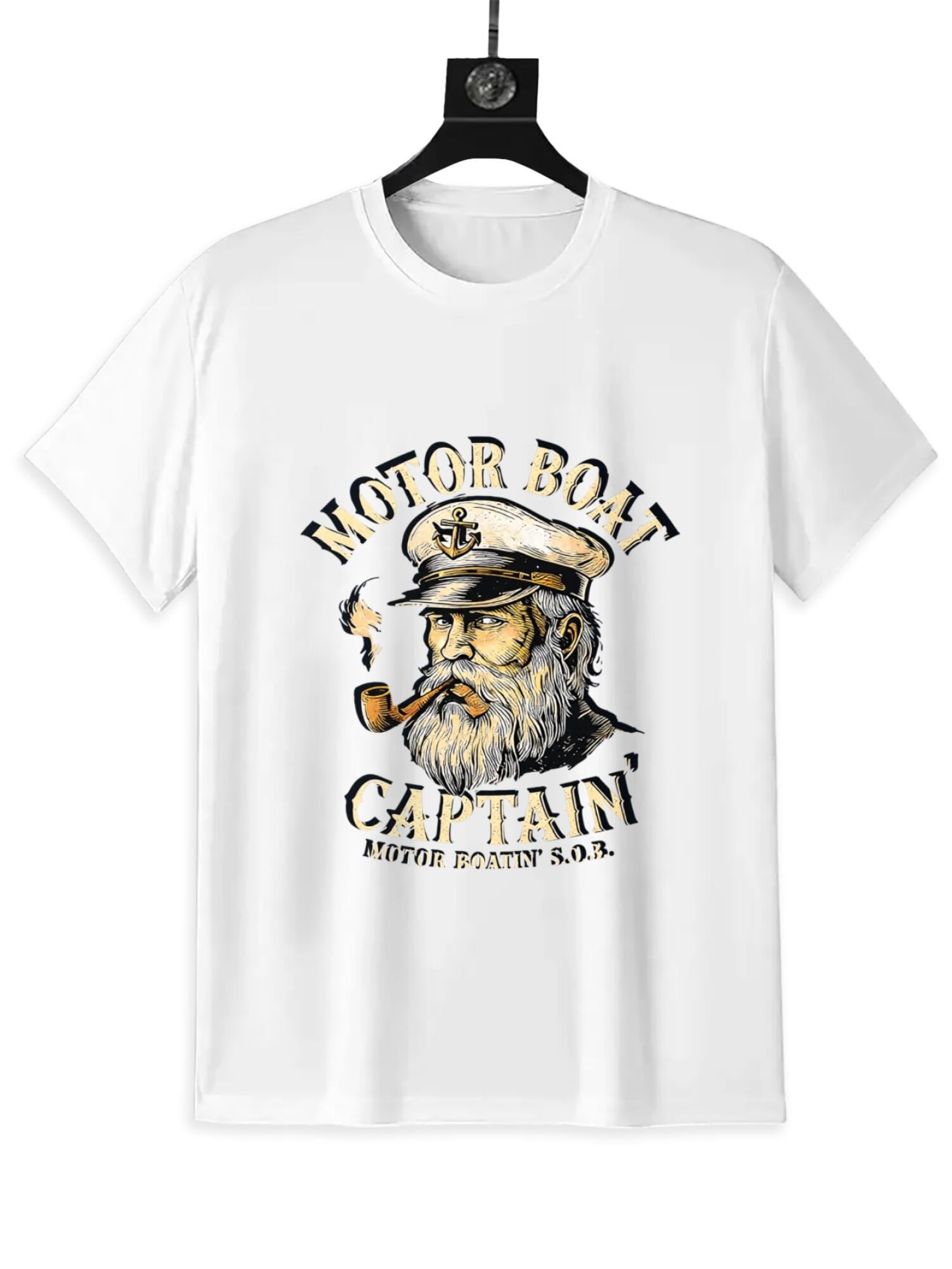 Vintage Motor Boat Captain T-Shirt | Nautical Graphic Tee - Image 2