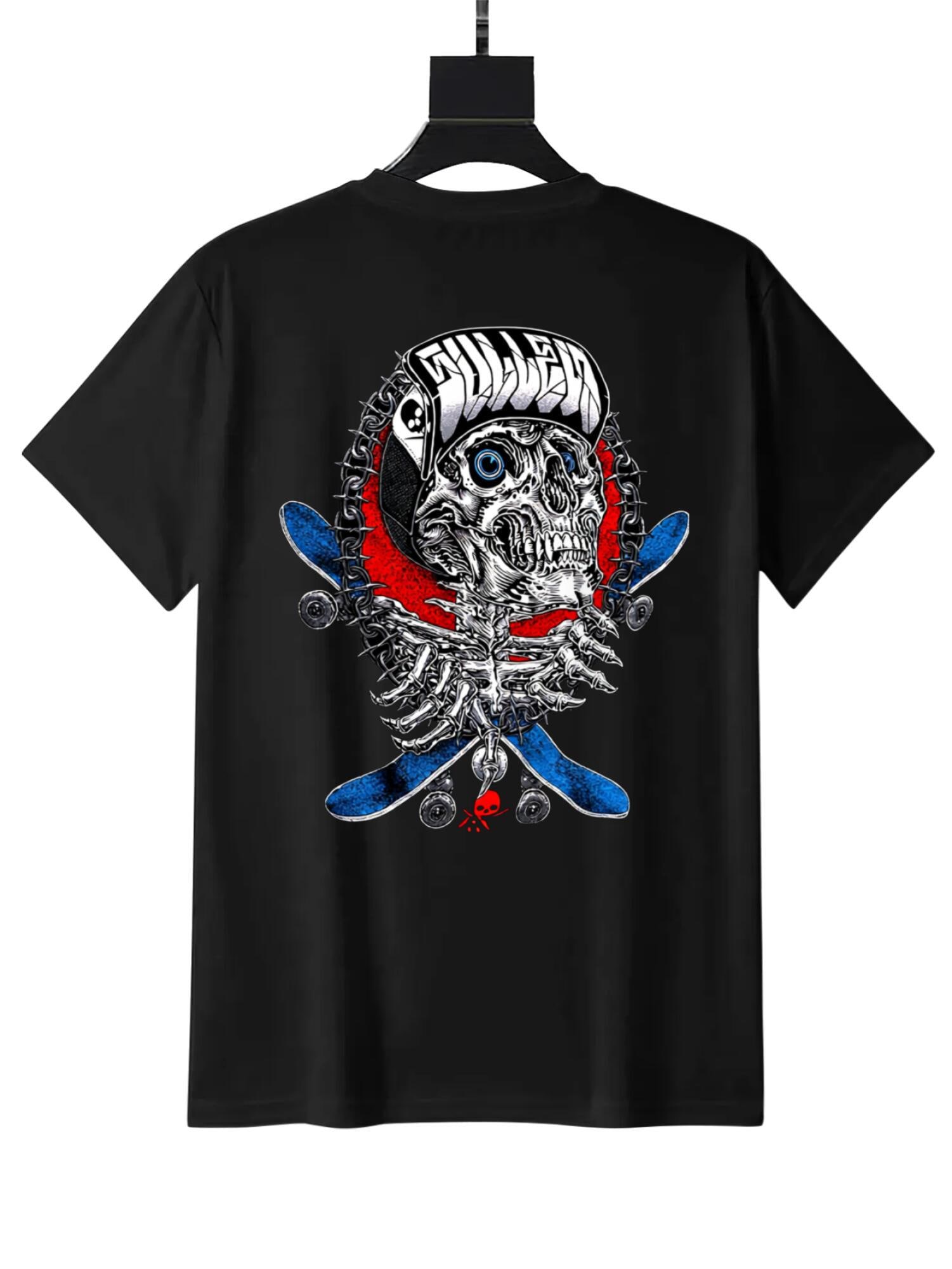 Street Skull Graphic T-Shirt | Urban Gothic Style Tee - Image 9