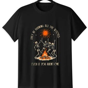 Skeleton Bonfire T-Shirt | Vintage Witchcore Halloween Tee