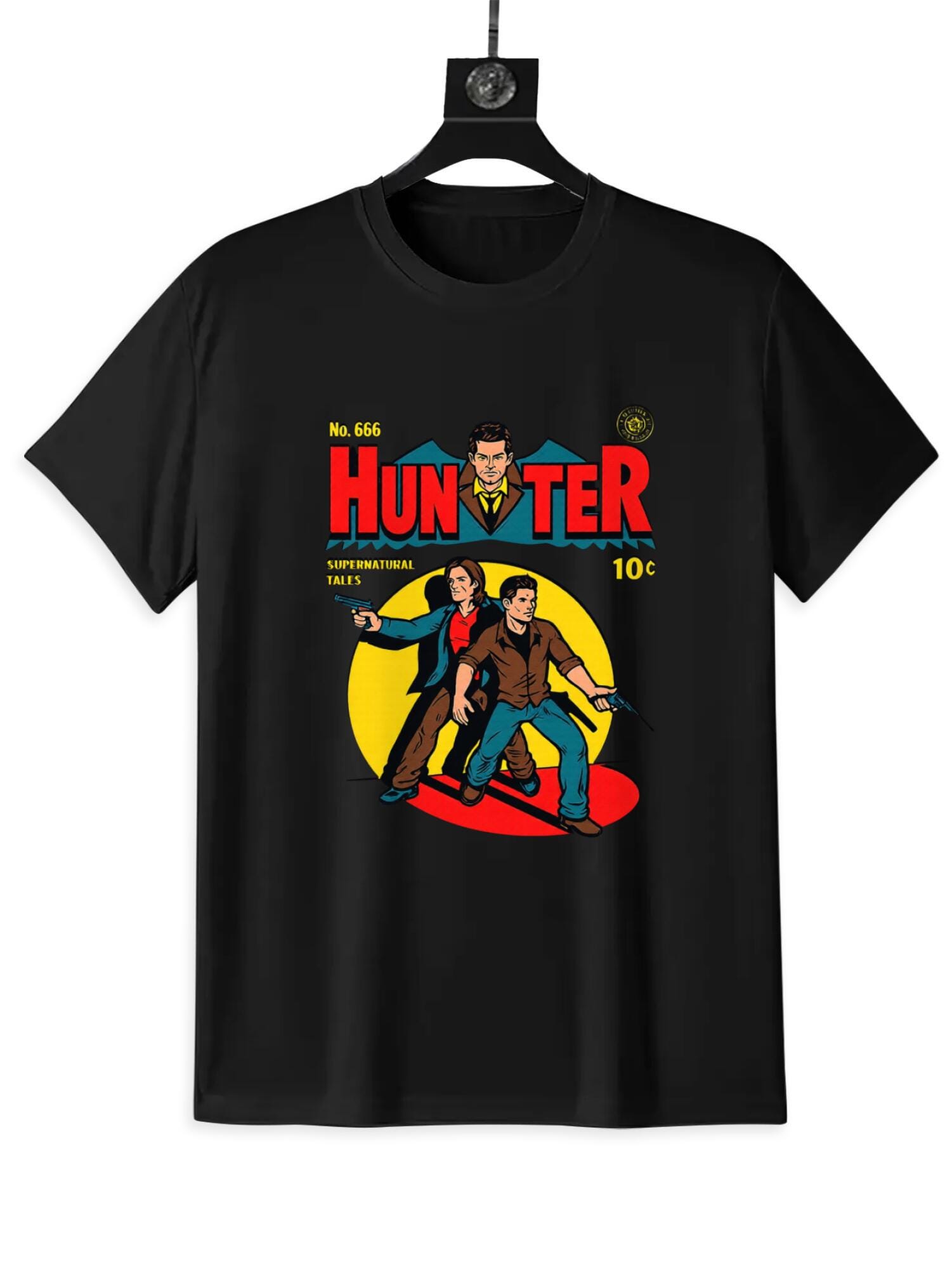 Vintage Hunter Comic T-Shirt | Supernatural Tales Retro Tee - Image 2