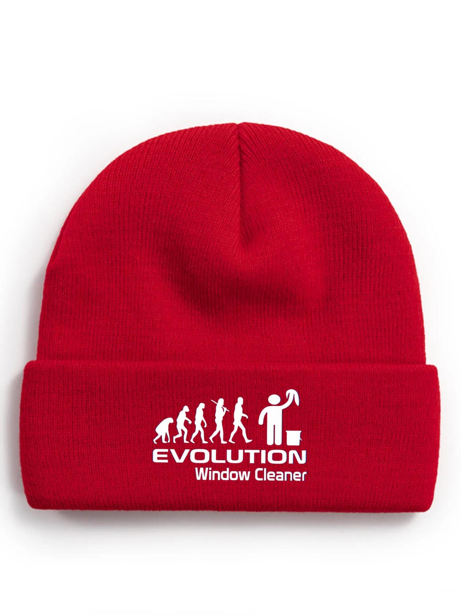 Funny Window Cleaner Beanie - Evolution Graphic Winter Hat | OurPod - Image 10