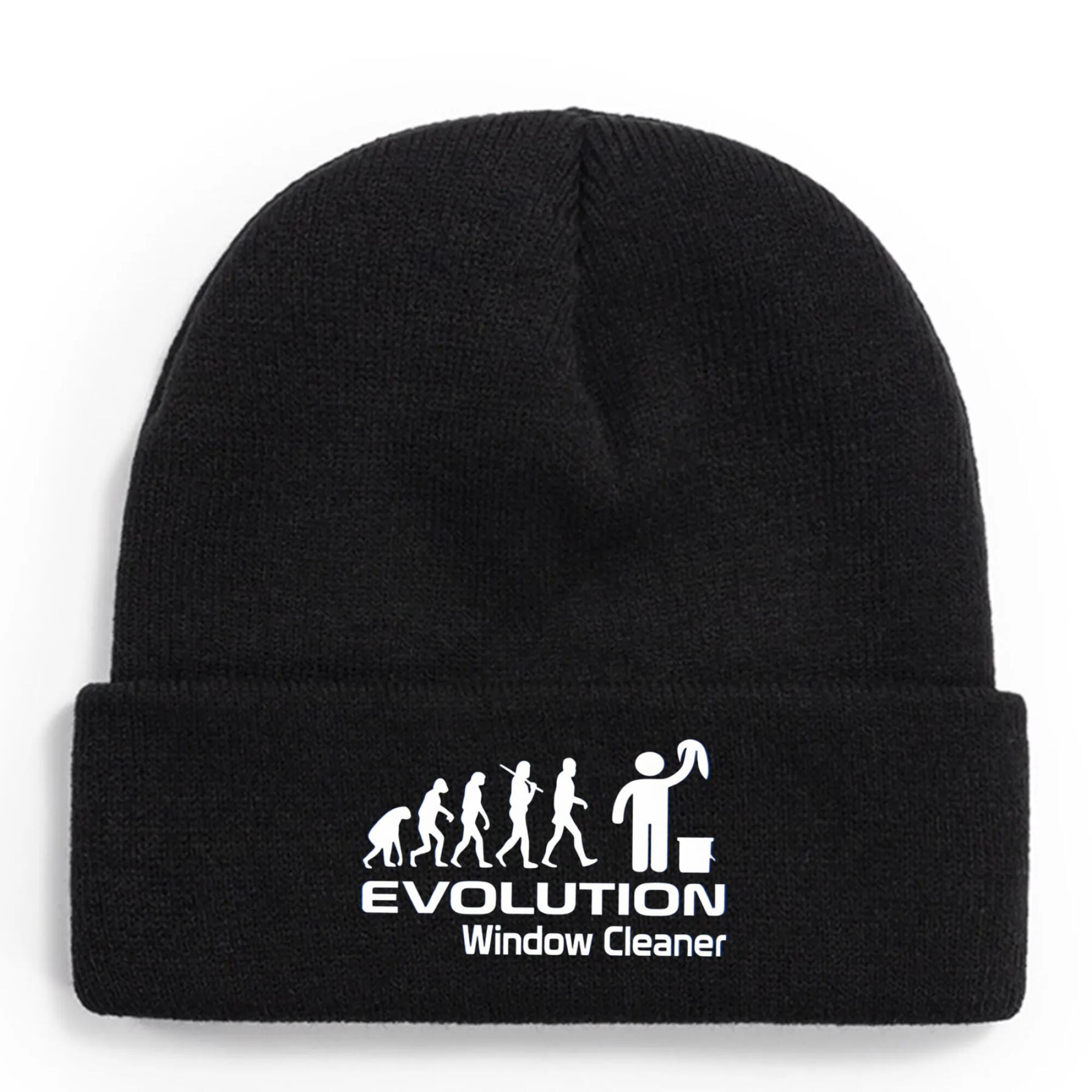 Funny Window Cleaner Beanie - Evolution Graphic Winter Hat | OurPod - Image 7