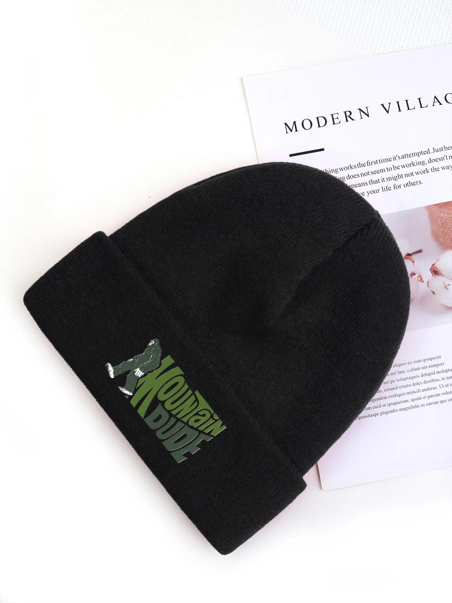 Mountain Dude Beanie | Bigfoot Knit Hat - Image 3