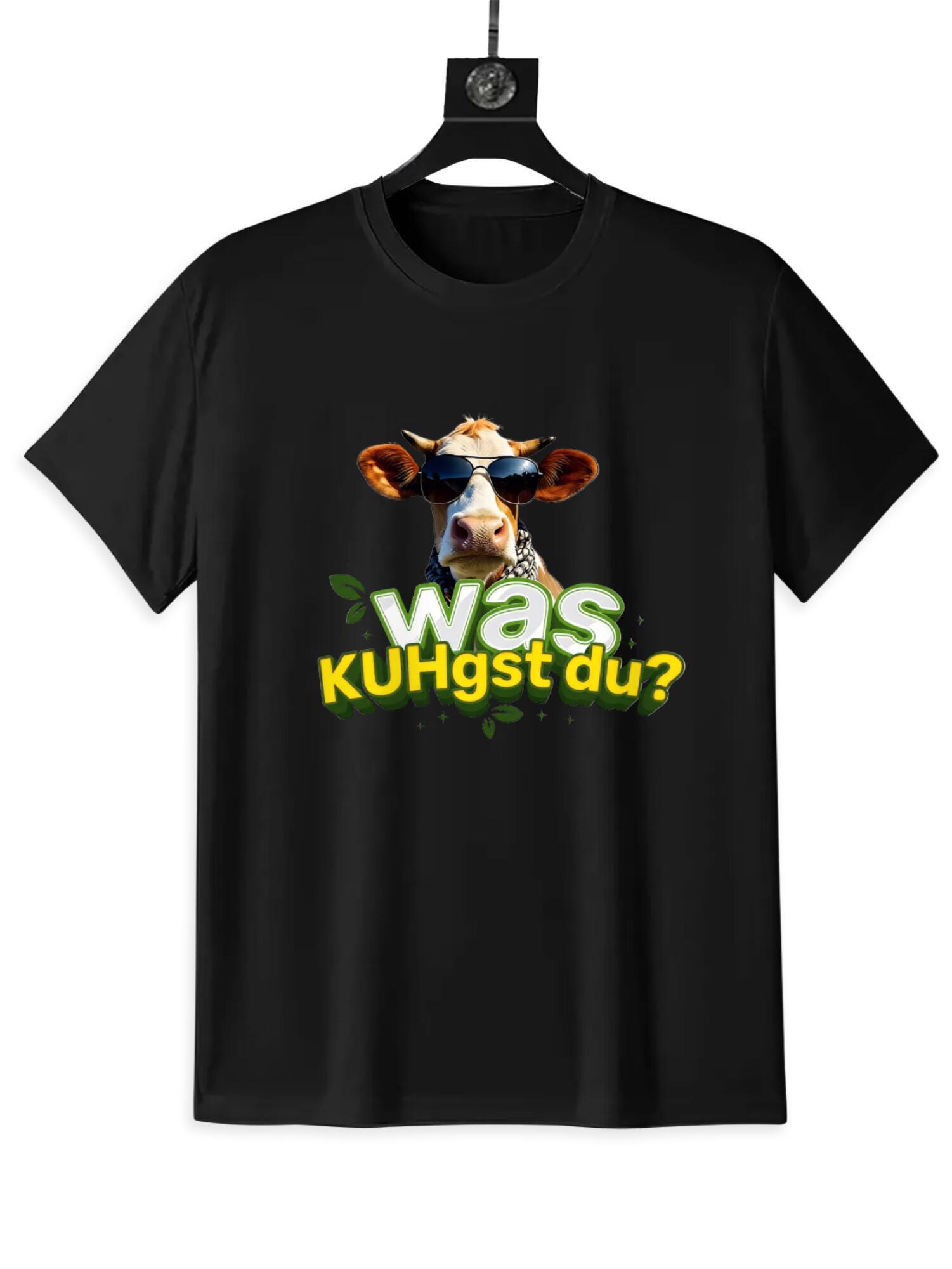 Funny German Cow T-Shirt | "Was KUHgst du?" Pun Tee - Image 2