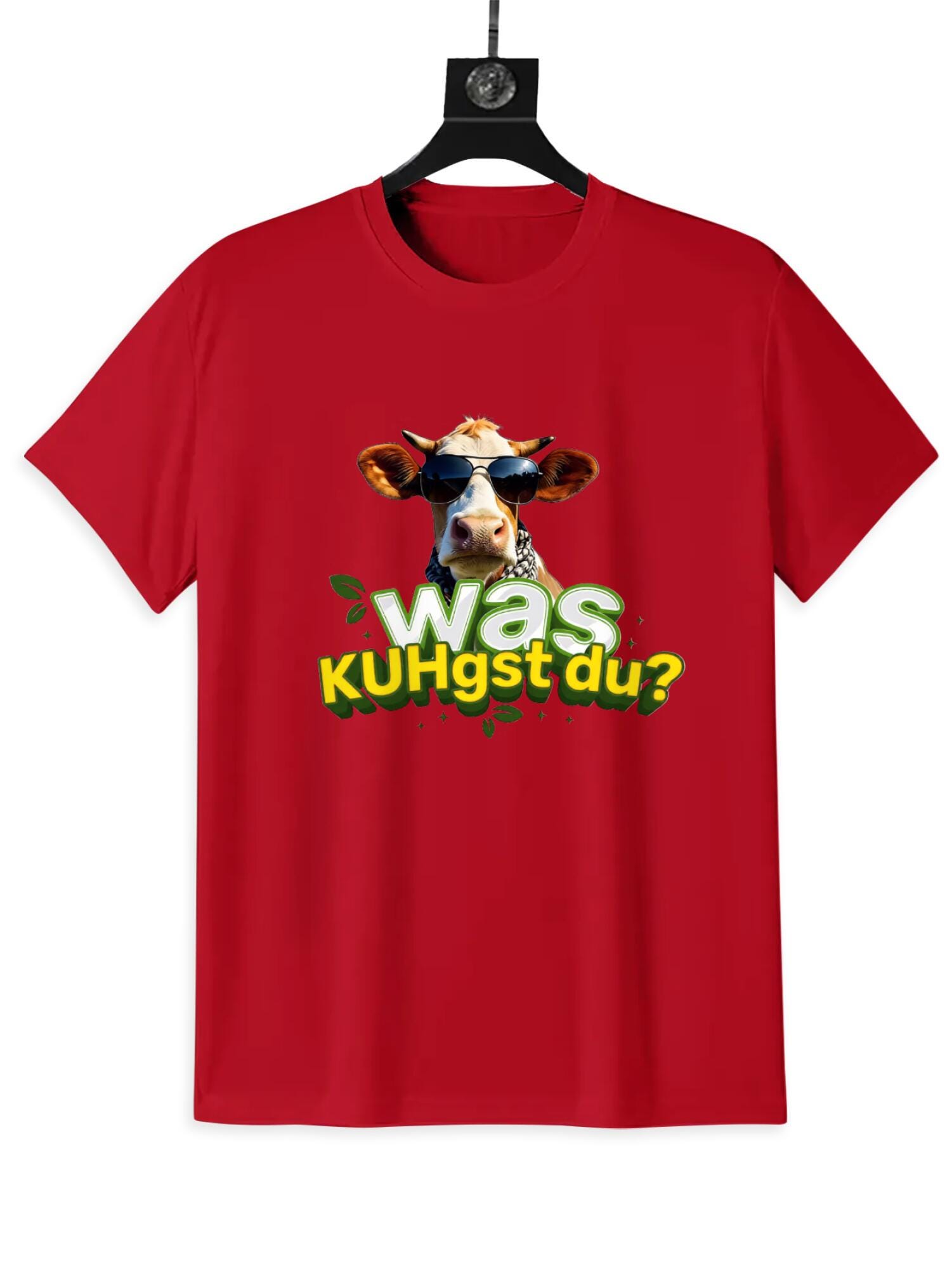 Funny German Cow T-Shirt | "Was KUHgst du?" Pun Tee - Image 4
