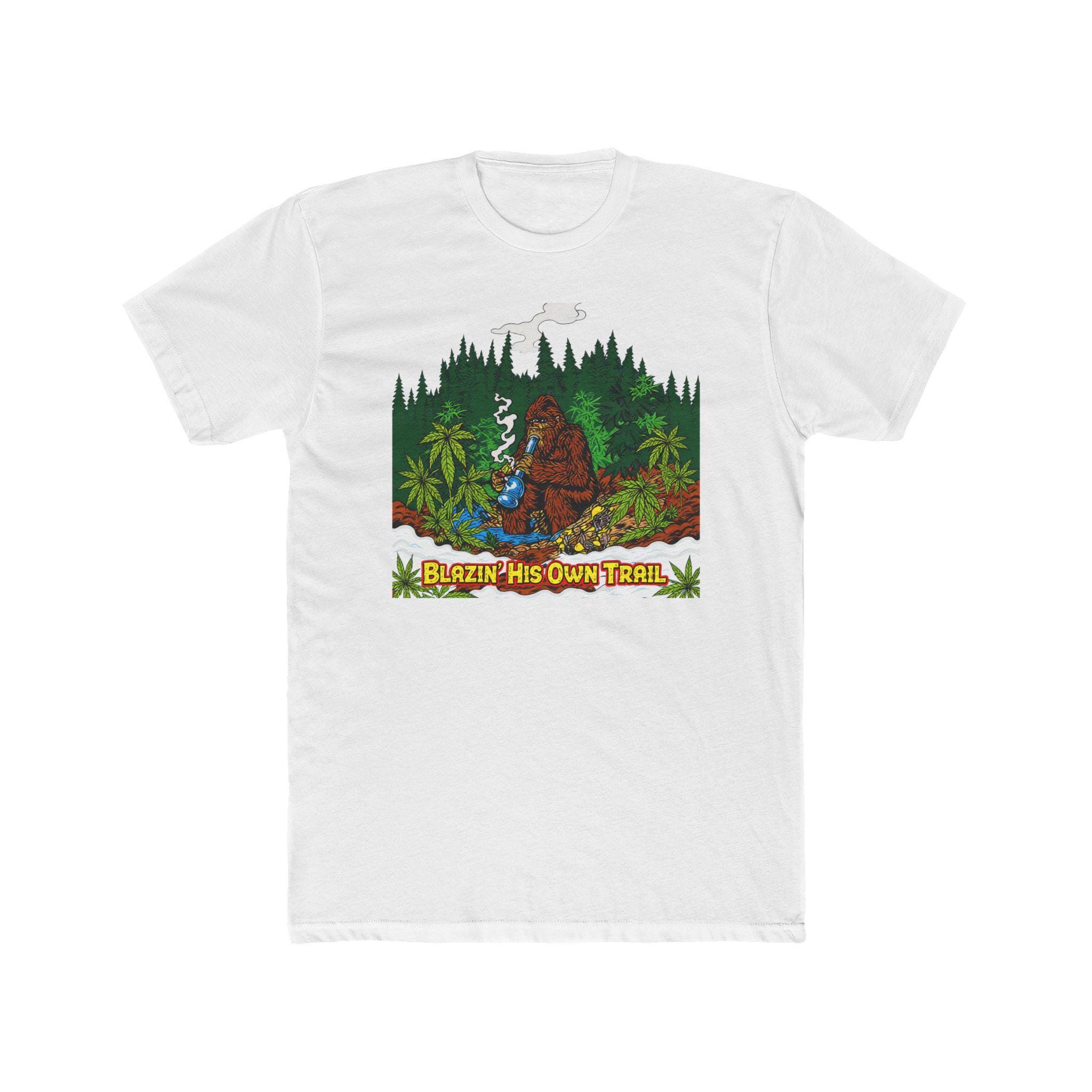 Bigfoot Blazin' Trail T-Shirt | Smoking Pipe Forest Tee