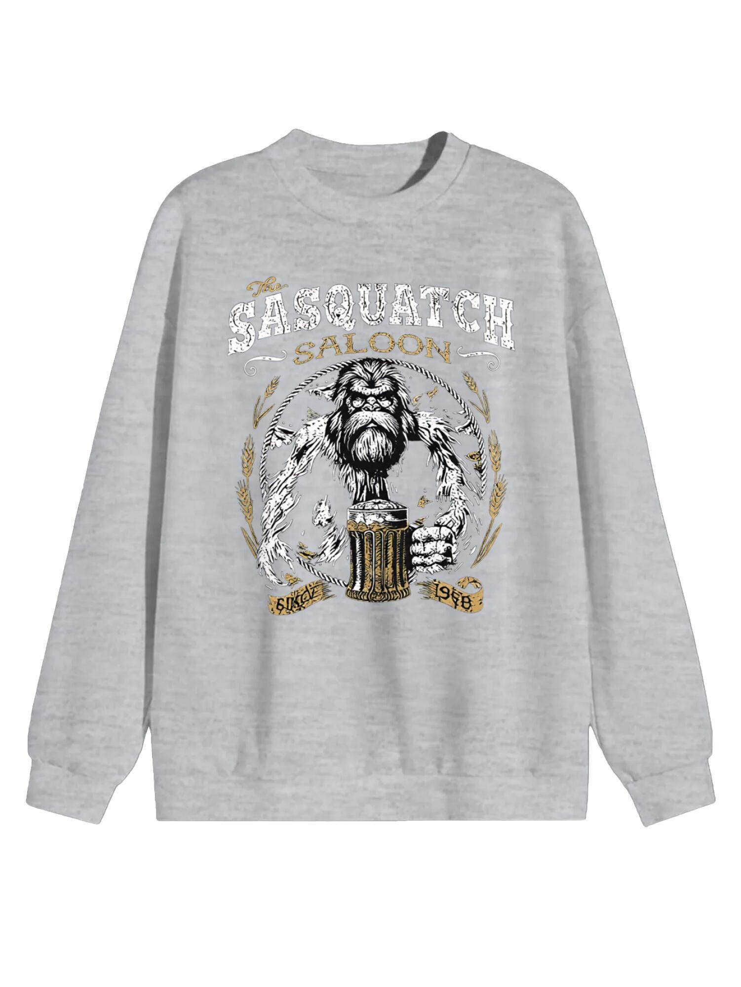 Sasquatch Saloon Sweatshirt | Beer Bigfoot Crewneck - Image 5