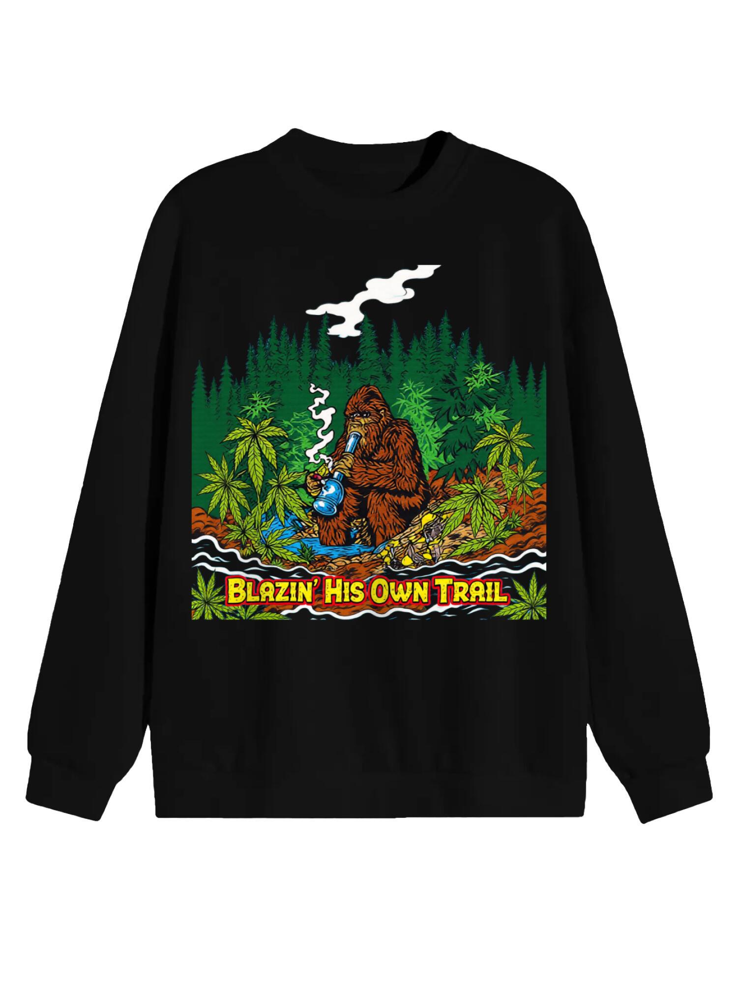Bigfoot Trail Sweatshirt | Retro Forest Crewneck - Image 3