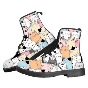 Vegan Leather Cat Boots | Custom Platform Combat Shoes