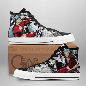 Ban Fox Sin High Top Shoes | Greed Anime Canvas Sneakers