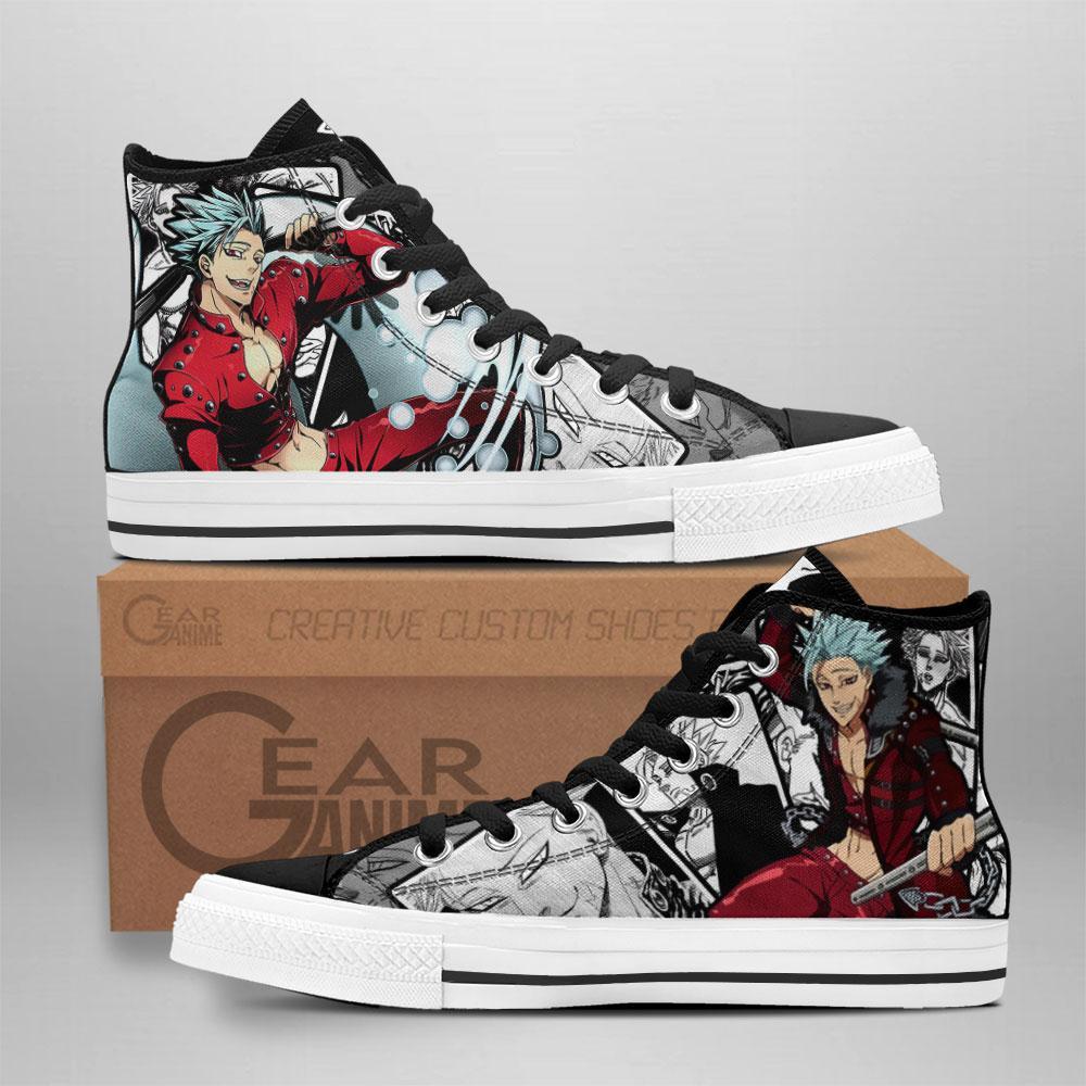 Ban Fox Sin High Top Shoes | Greed Anime Canvas Sneakers