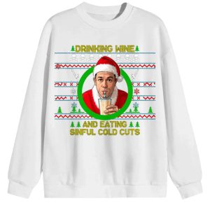 Ed Gein Wine Christmas Jumper | Ugly Santa Sweatshirt