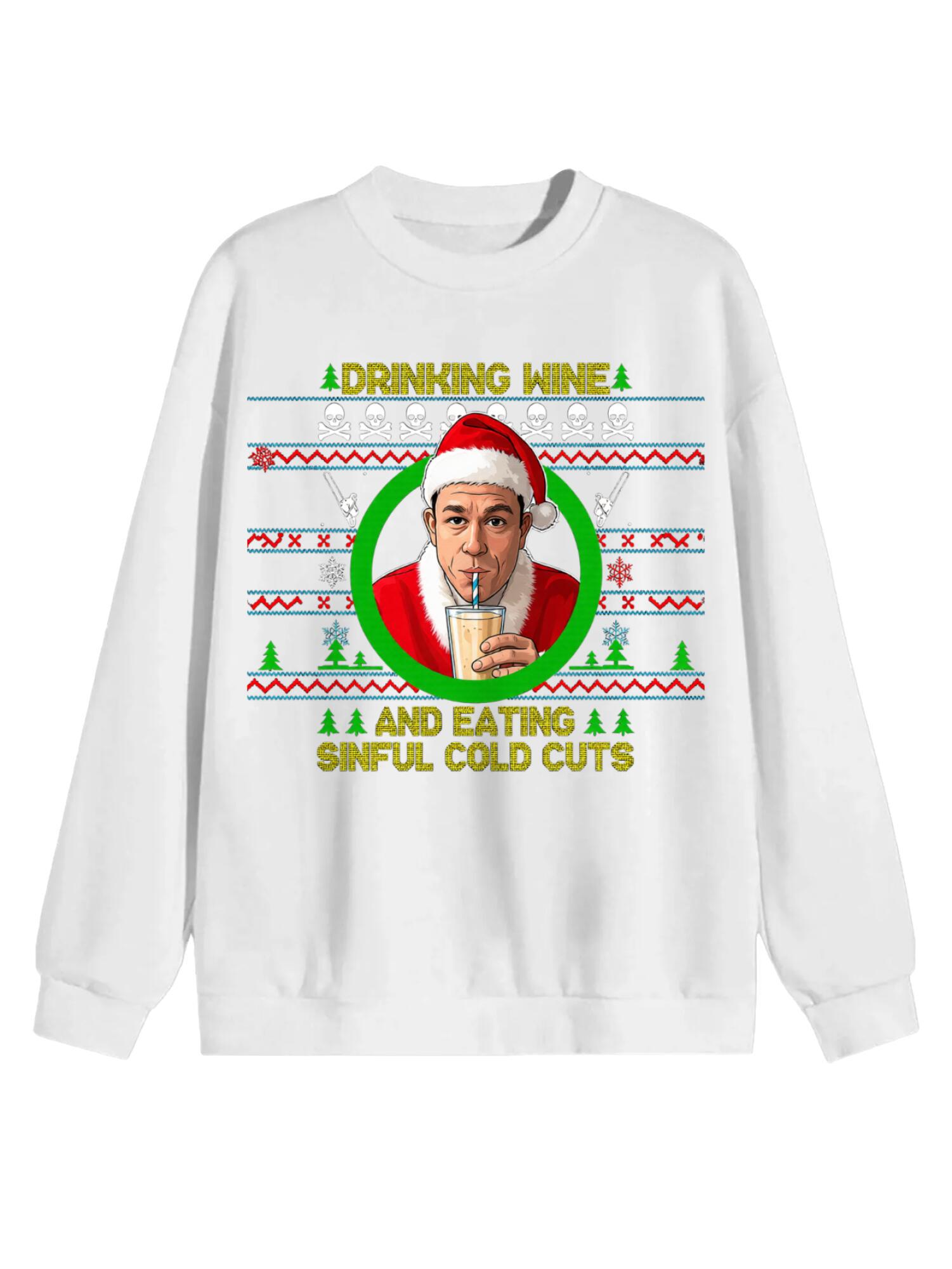 Ed Gein Wine Christmas Jumper | Ugly Santa Sweatshirt