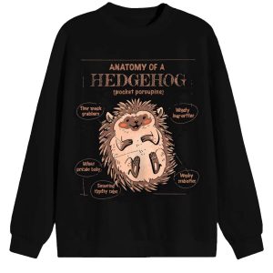 Hedgehog Anatomy Sweatshirt | Funny Animal Crewneck