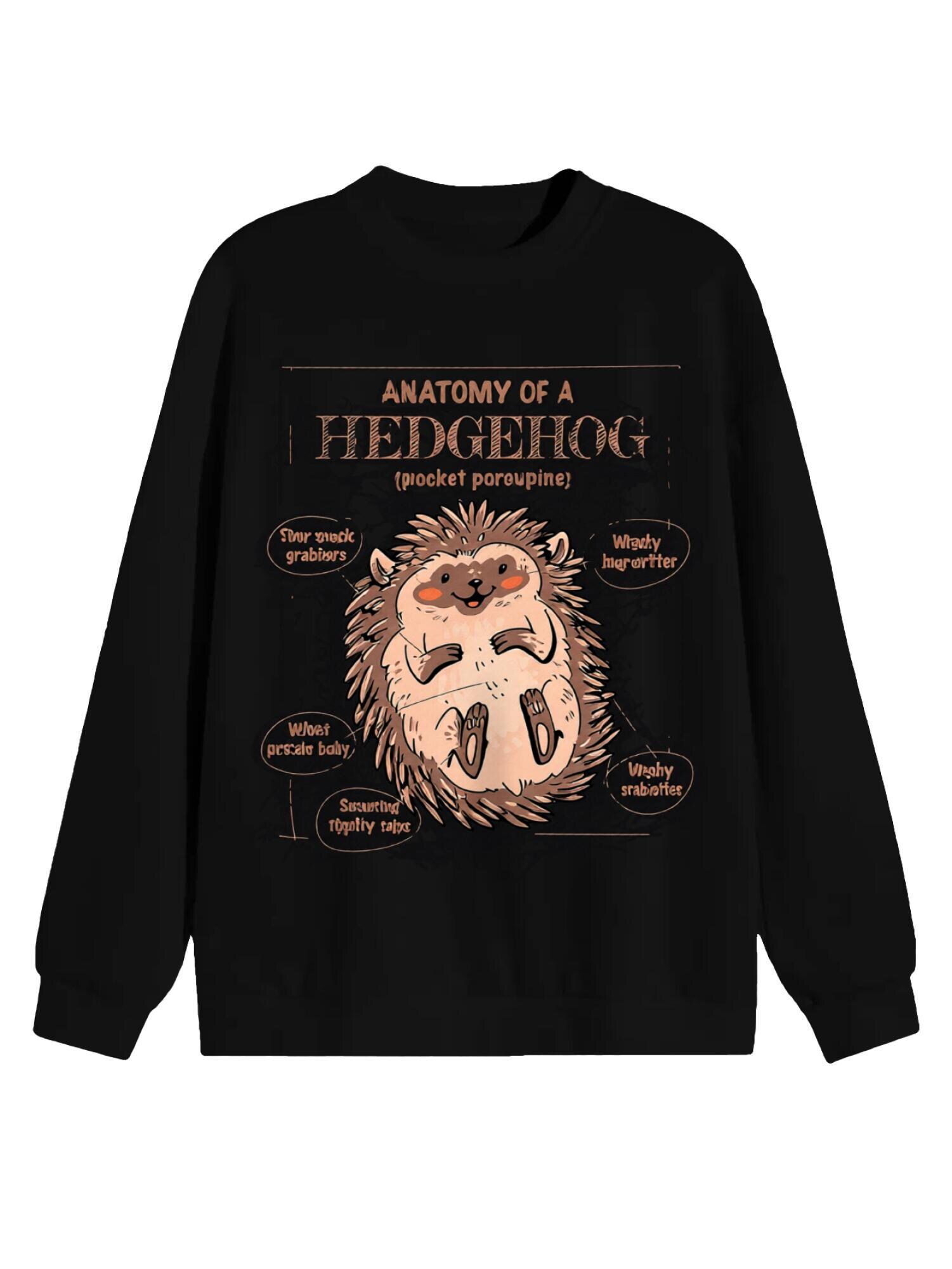 Hedgehog Anatomy Sweatshirt | Funny Animal Crewneck