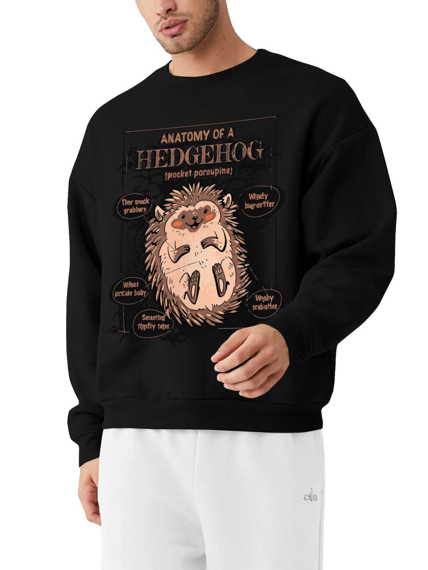 Hedgehog Anatomy Sweatshirt | Funny Animal Crewneck - Image 5