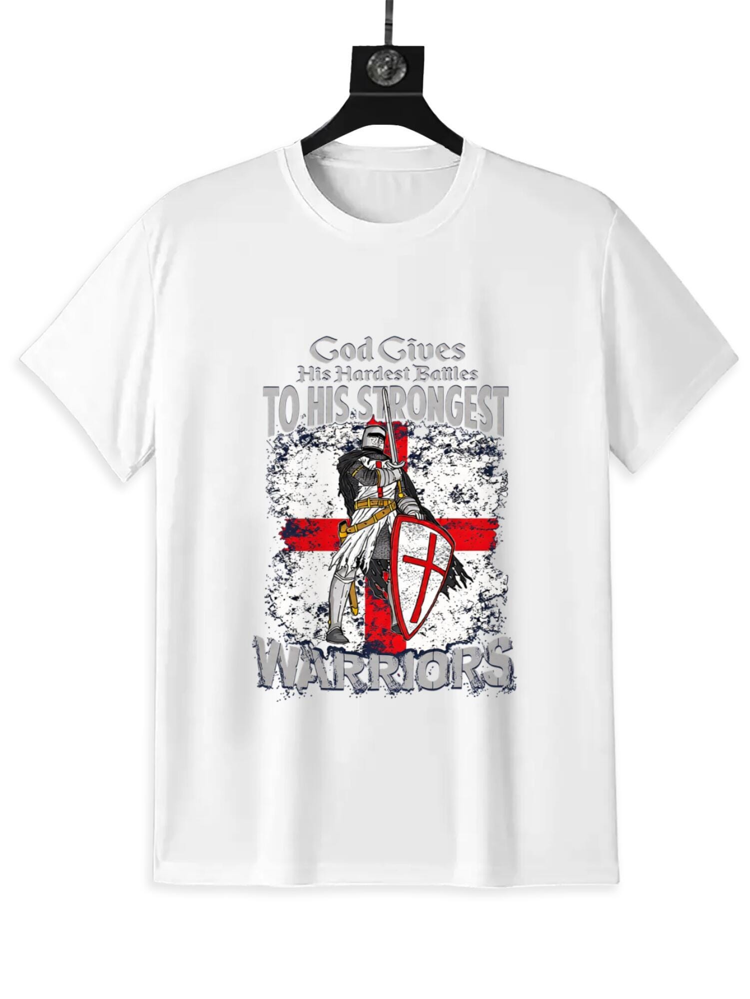 Christian Knight T-Shirt | Faith Warrior Graphic Tee - Image 3