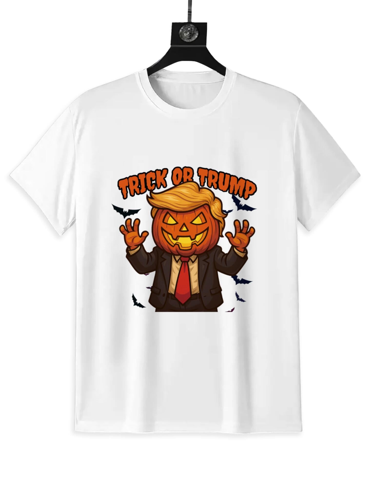 Trick or Trump Halloween T-Shirt | Funny Political Pumpkin Tee - Image 2