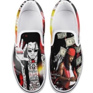 Hip Hop Slip-Ons | Money Print Shoes