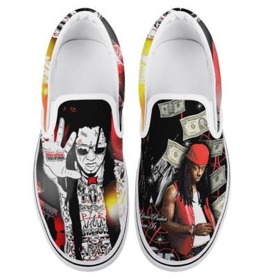 Hip Hop Slip-Ons | Money Print Shoes