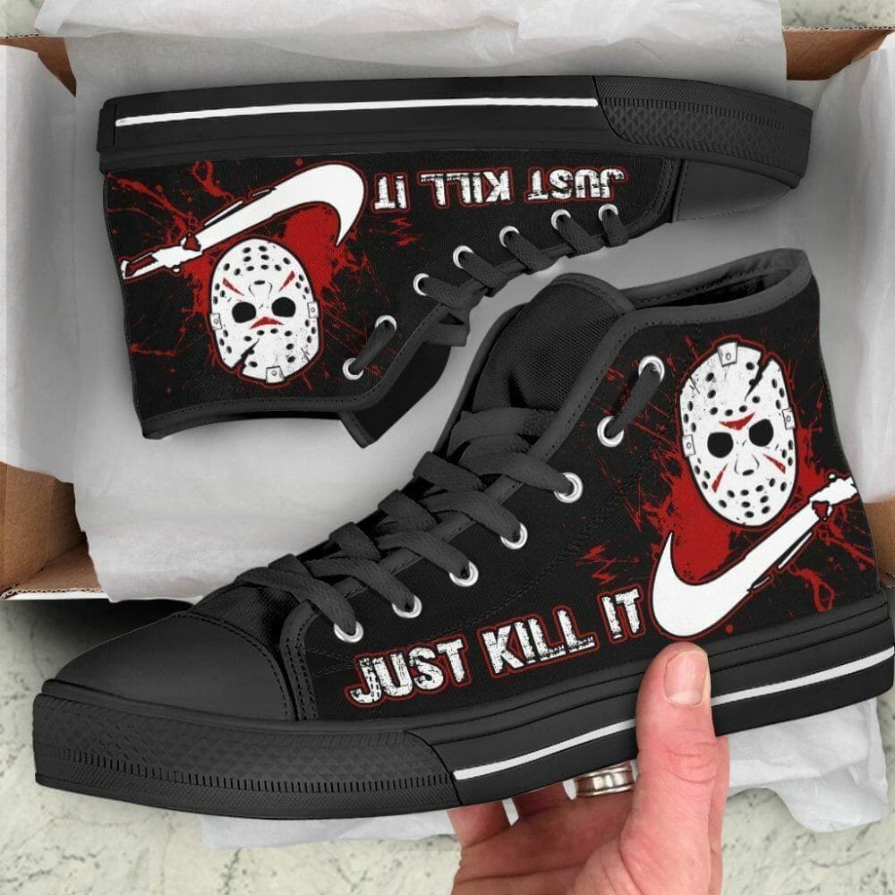 Horror Mask Sneakers | Slasher Art Shoes