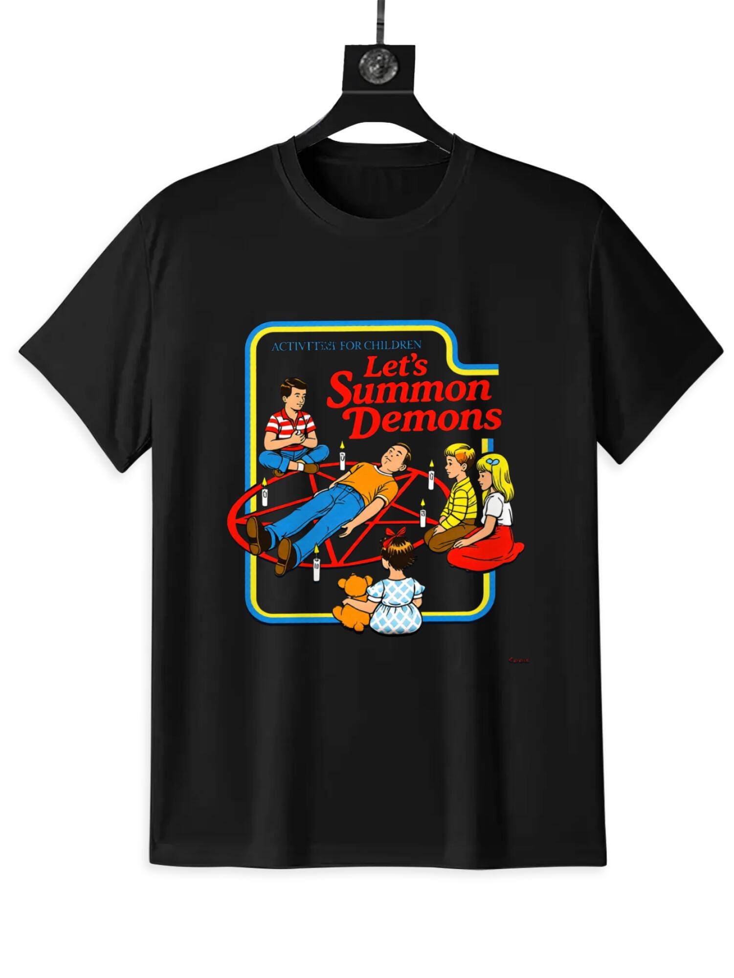 Let's Summon Demons T-Shirt | 80s Retro Vintage Tee - Image 2