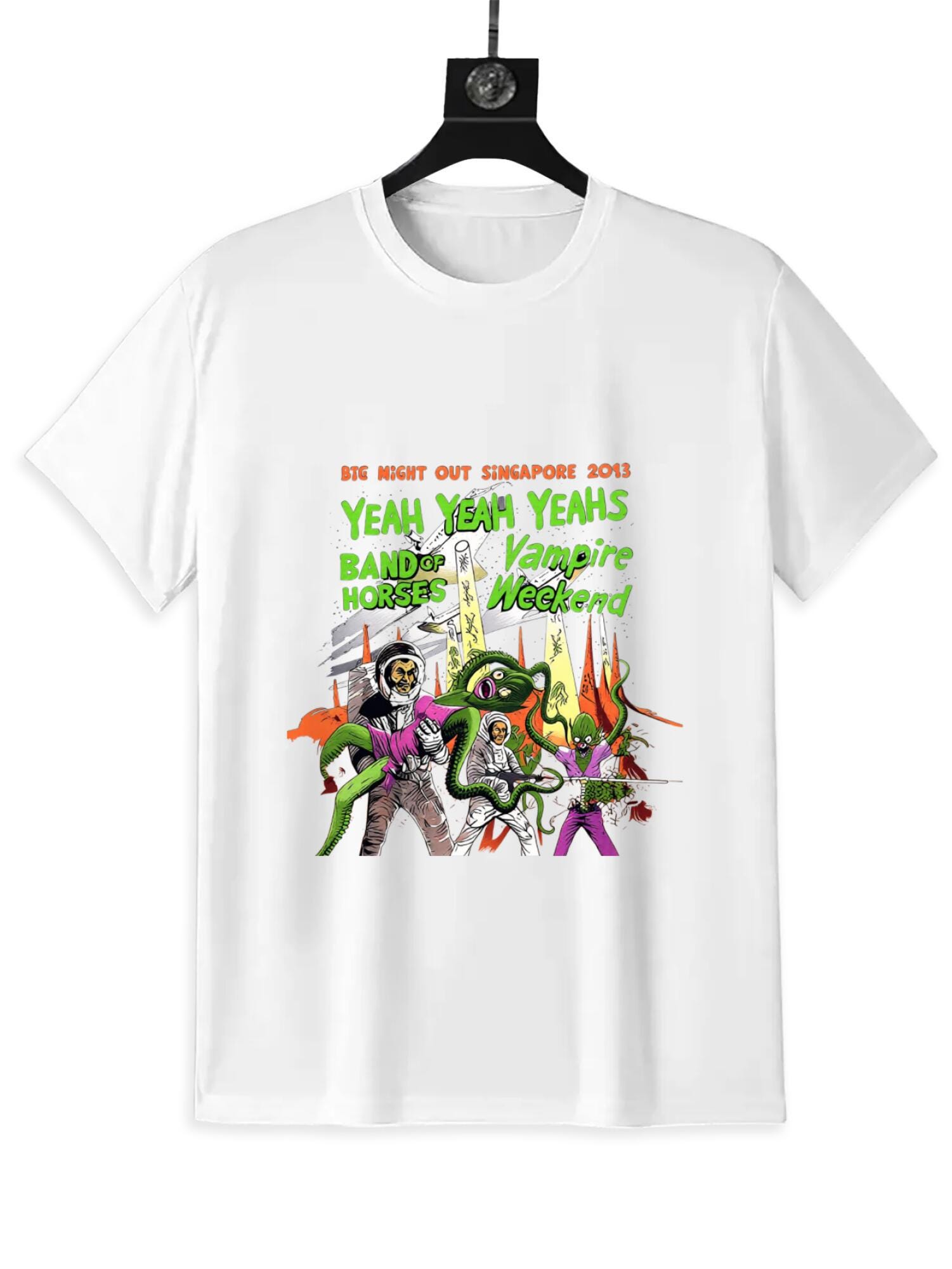 Retro Monster Battle T-Shirt | Sci-Fi Comic Graphic Tee