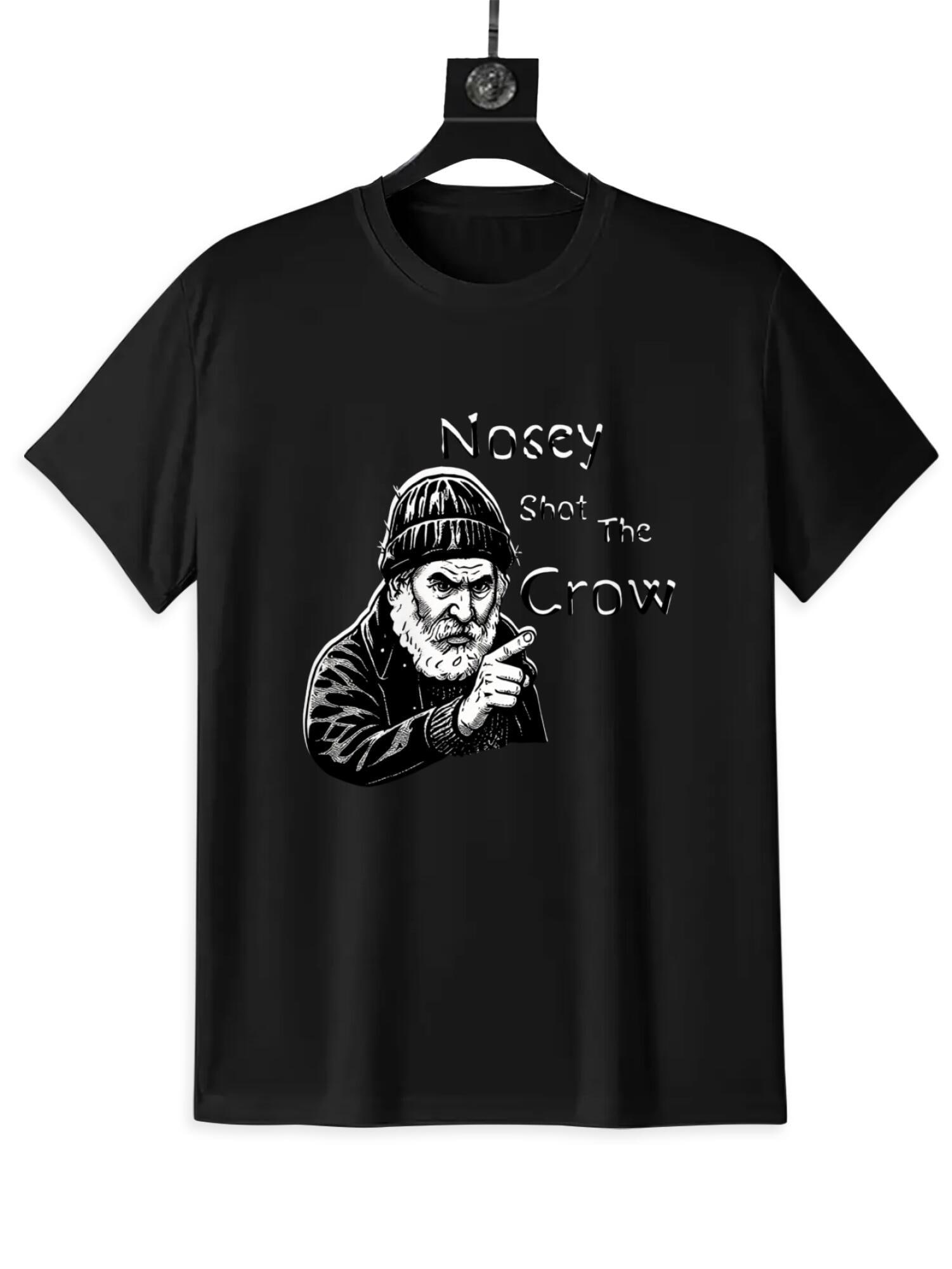 Nosey Shot The Crow T-Shirt | Curiosity Vintage Sketch Tee